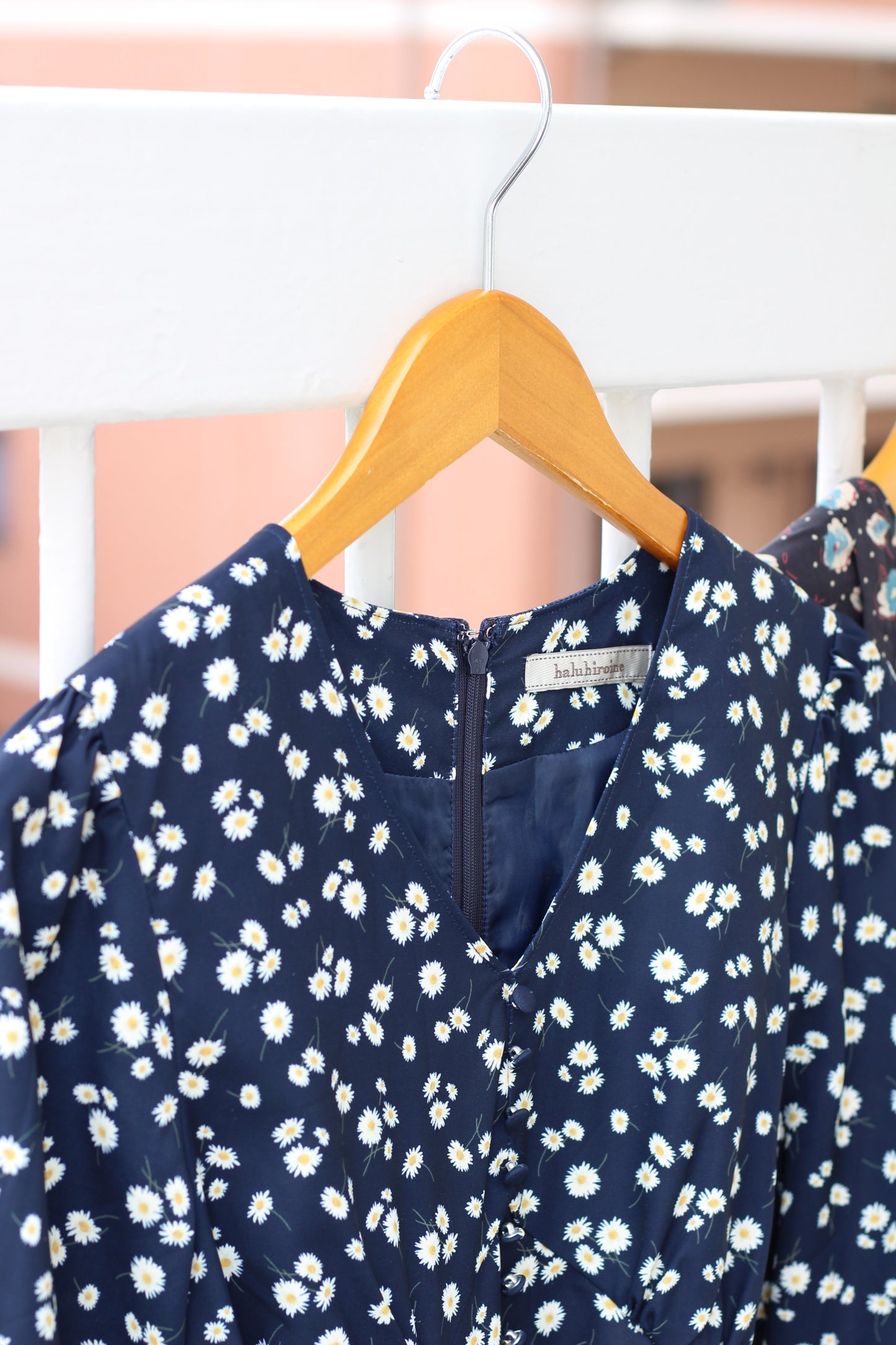 Vintage Flower Long Sleeve One-Piece x7点