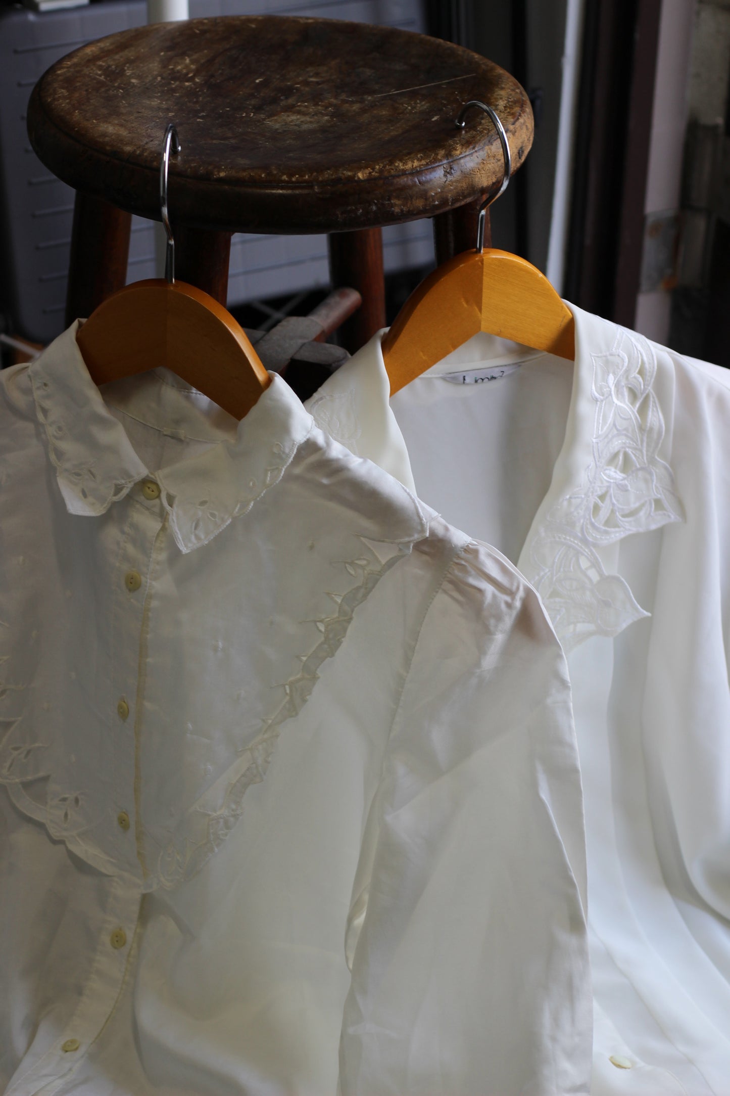 Vintage White Embroidery Long Sleeve Blouse x9点