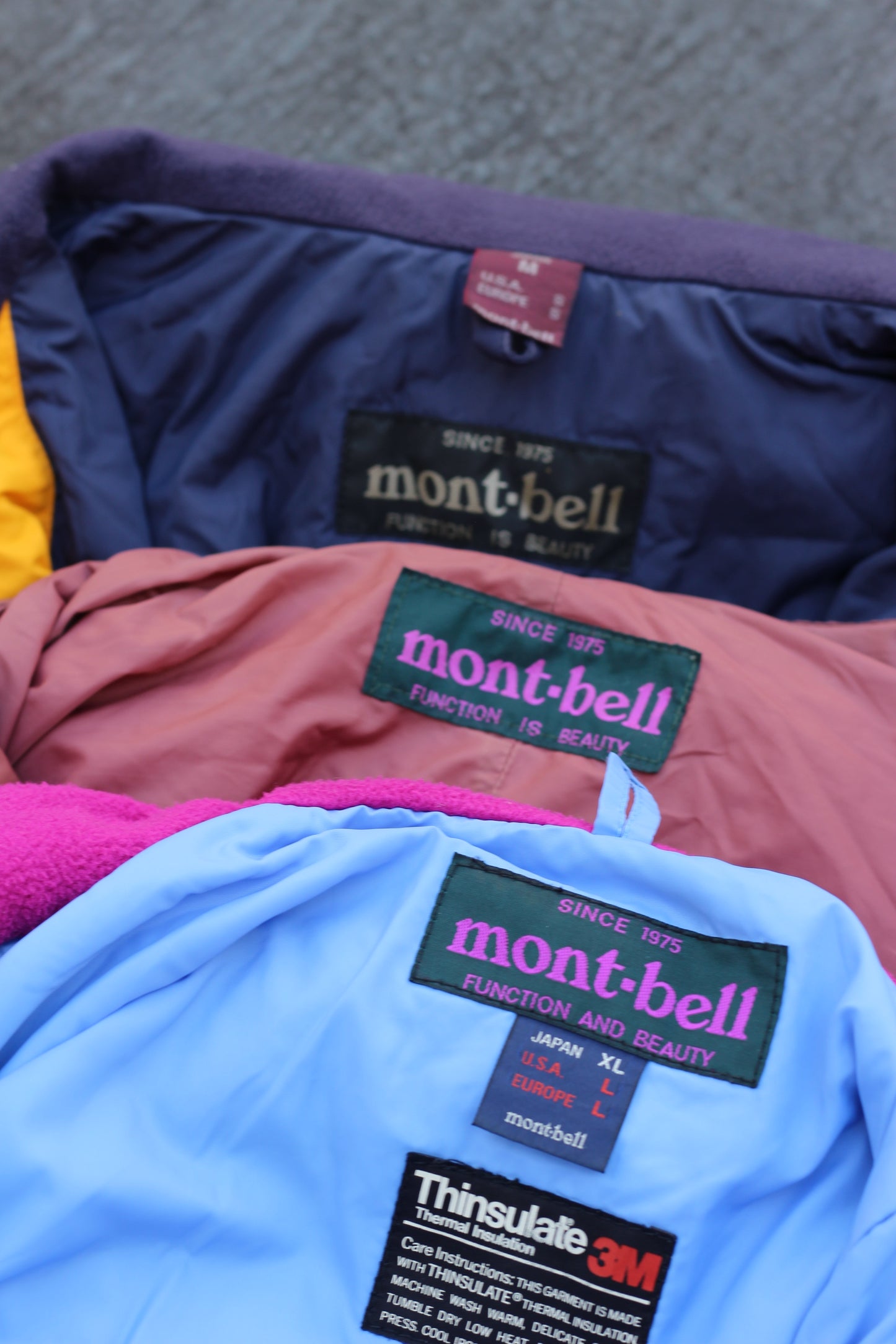 90's mont-bell Mountain Jacket & Parka set x3点