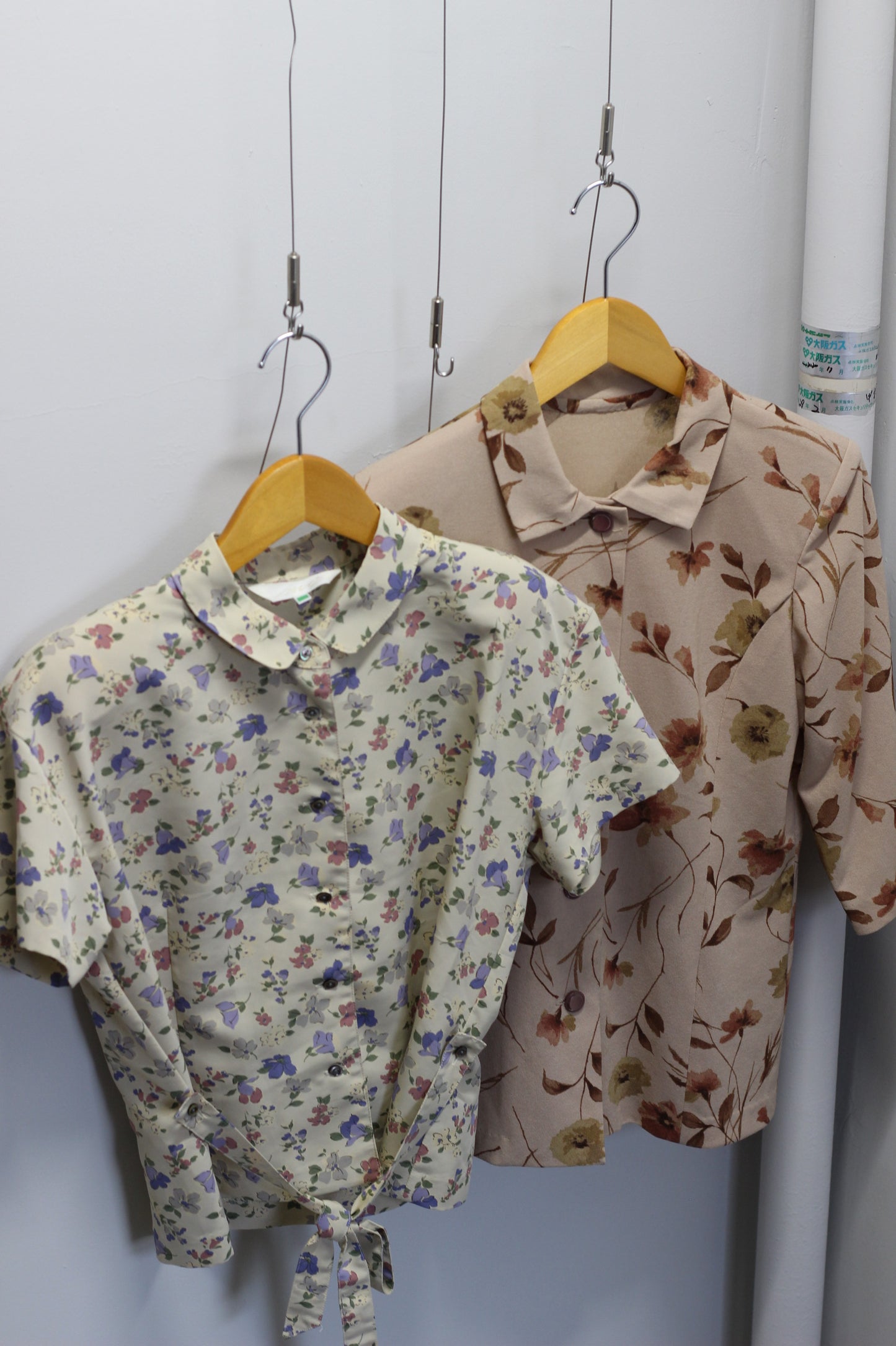 Vintage Flower Short Sleeve Blouse x7点