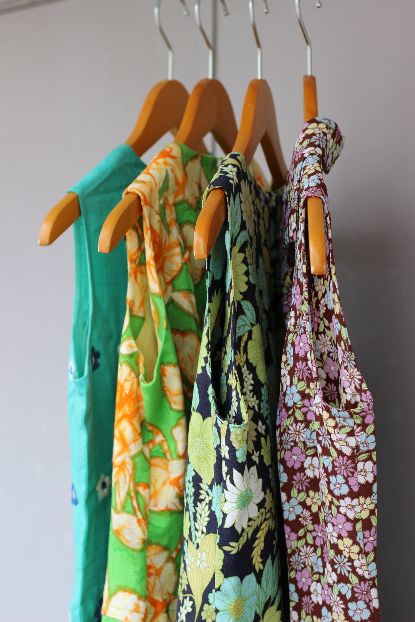 Vintage Flower No Sleeve One-Piece x4点