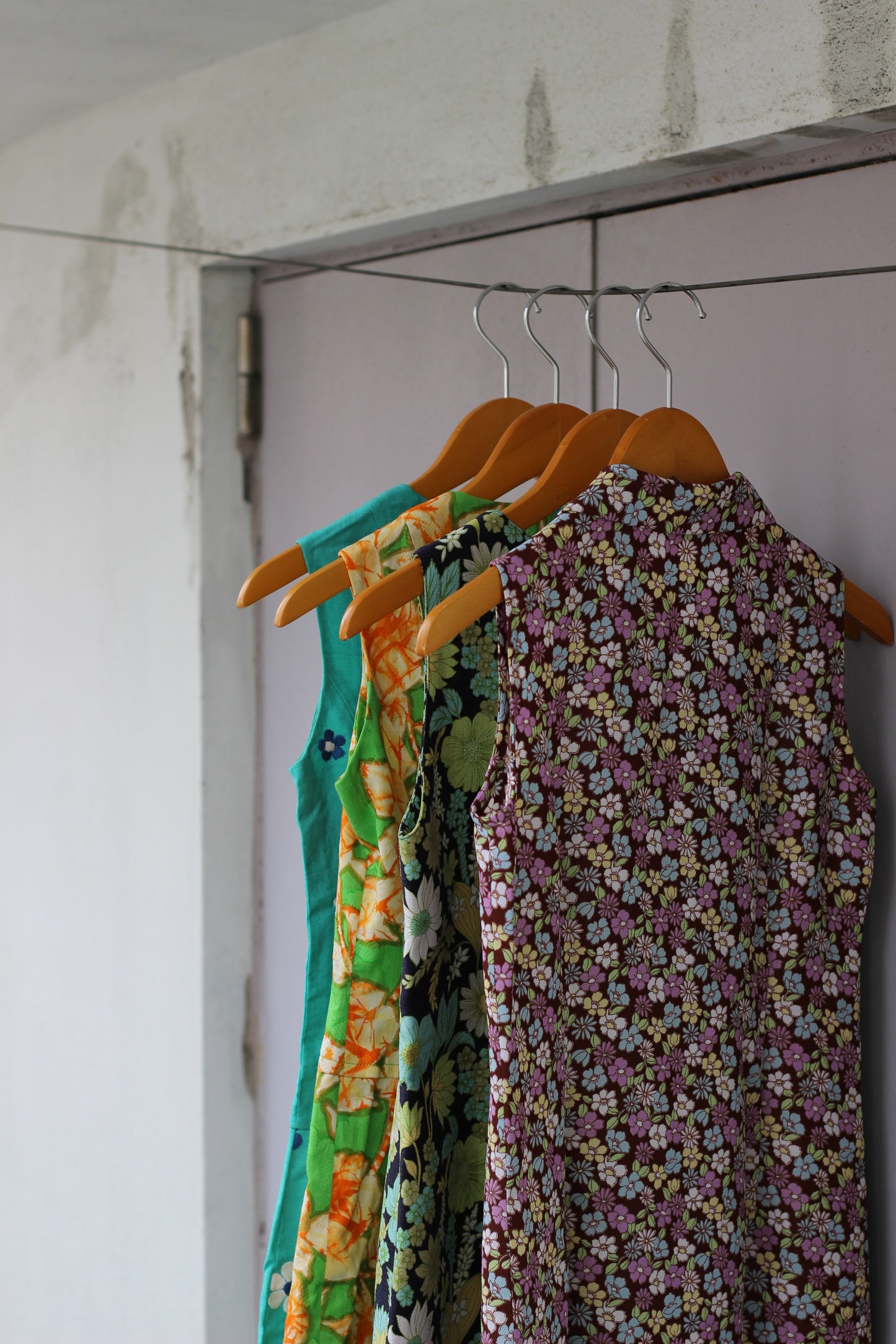 Vintage Flower No Sleeve One-Piece x4点