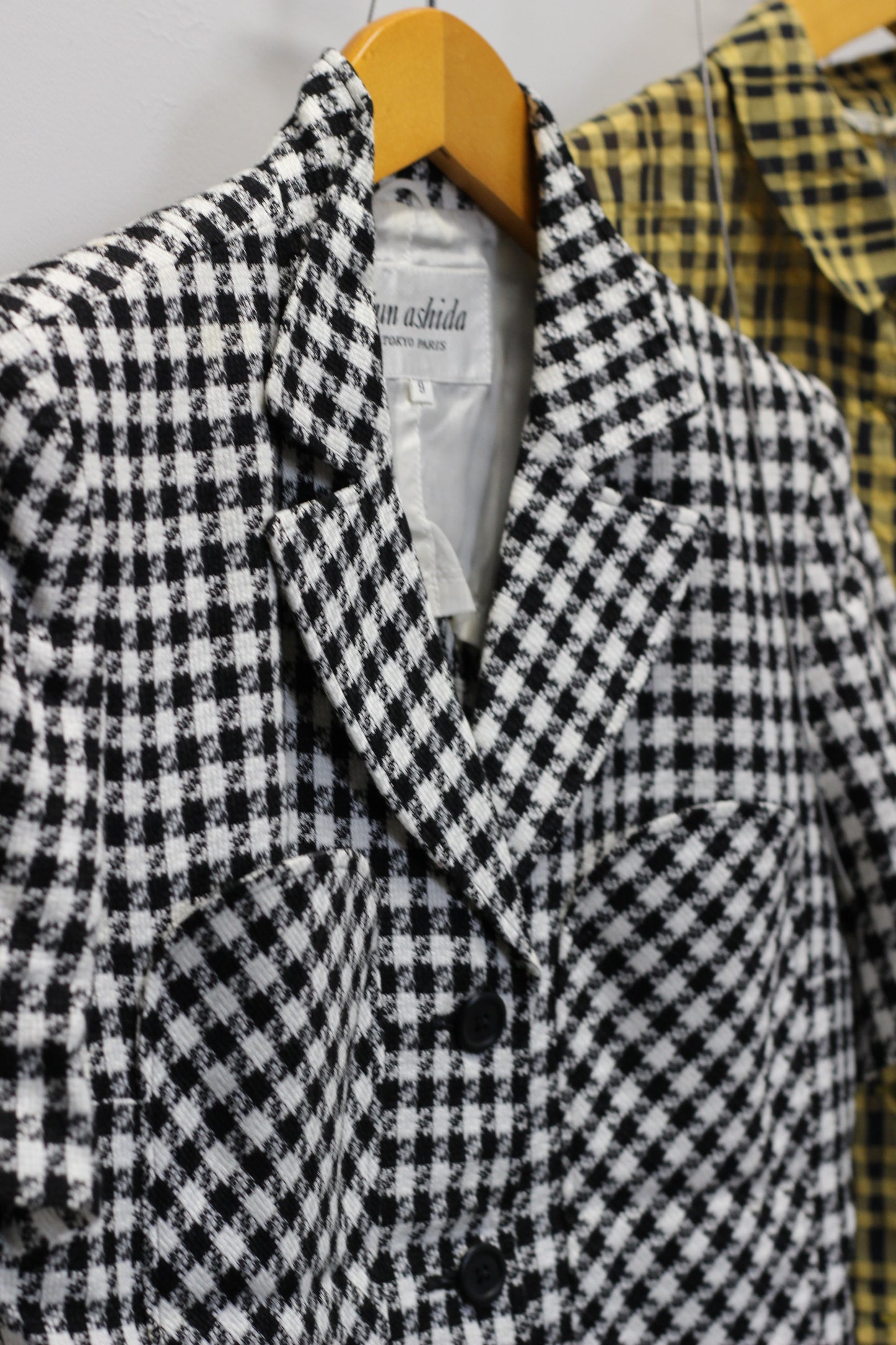 Vintage Gingham Check Short Sleeve Blouse x4点