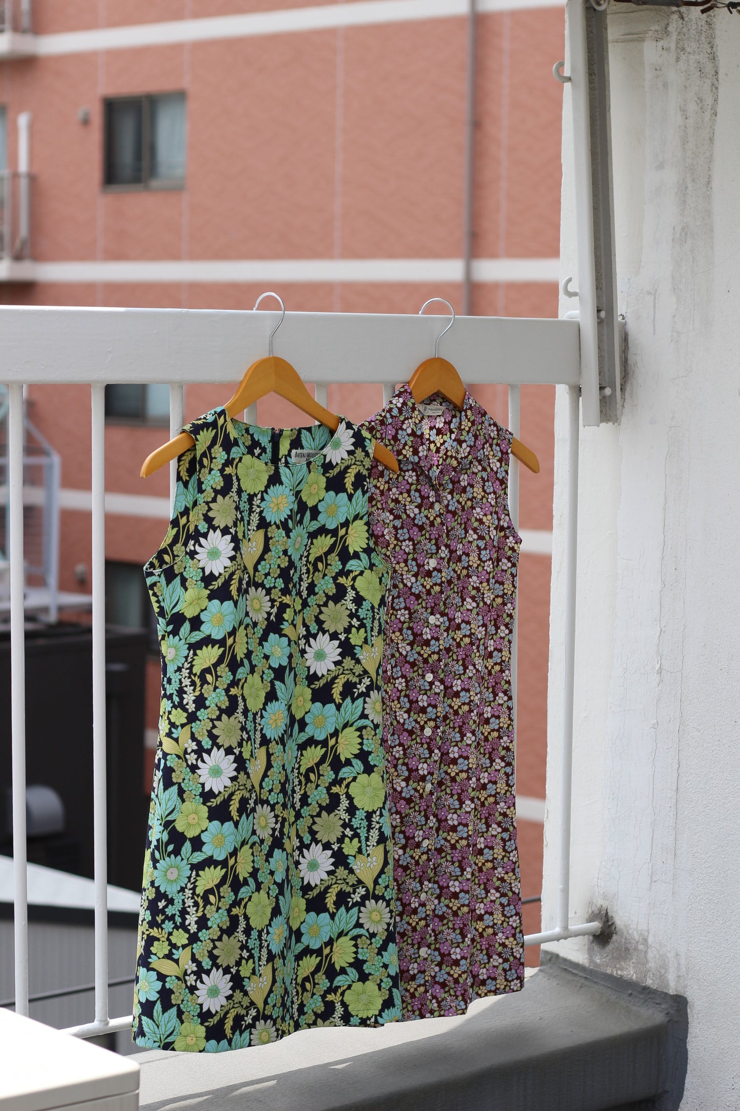 Vintage Flower No Sleeve One-Piece x4点
