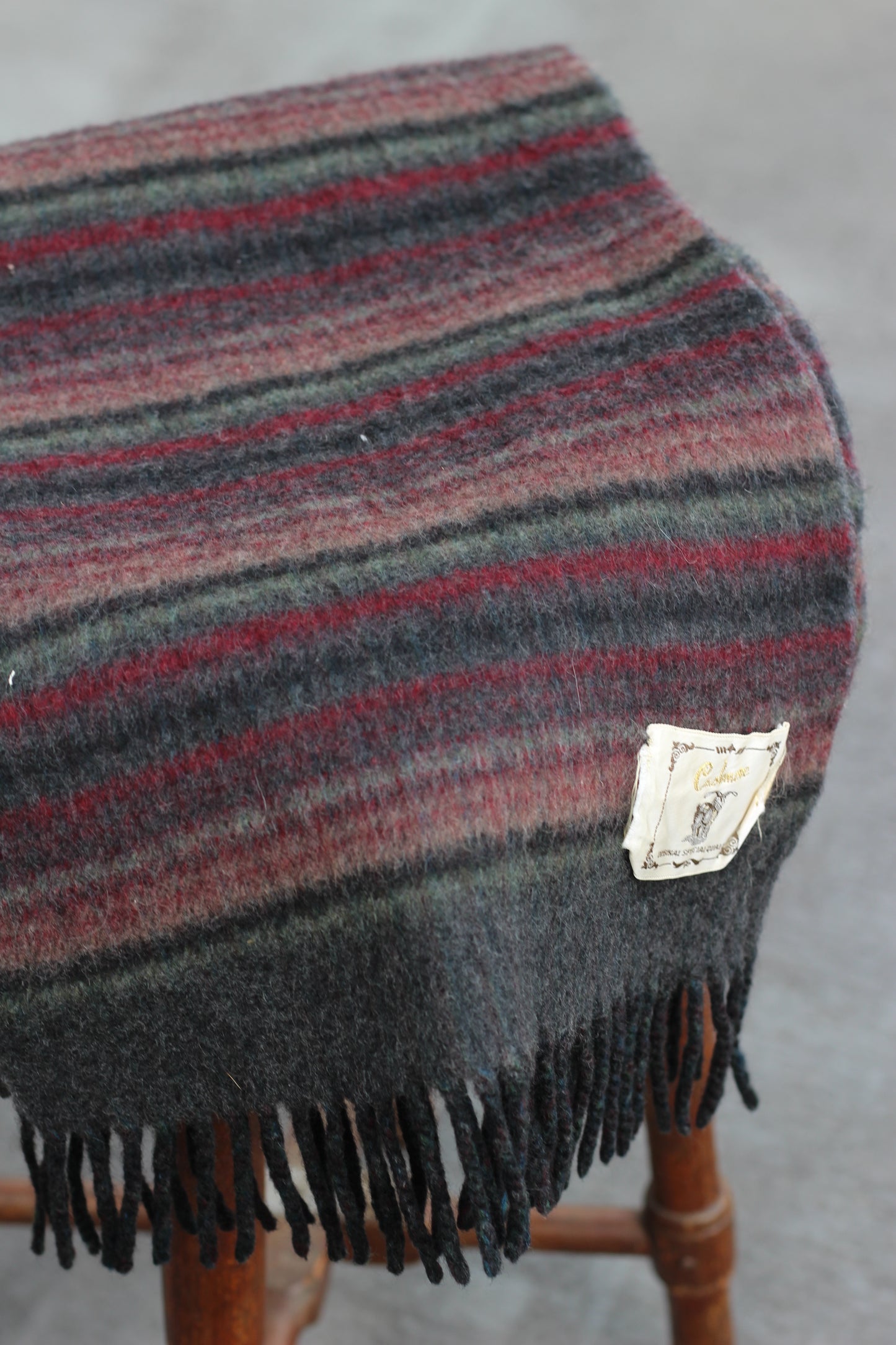 100% Cashmere Stripe Design Muffler x2点