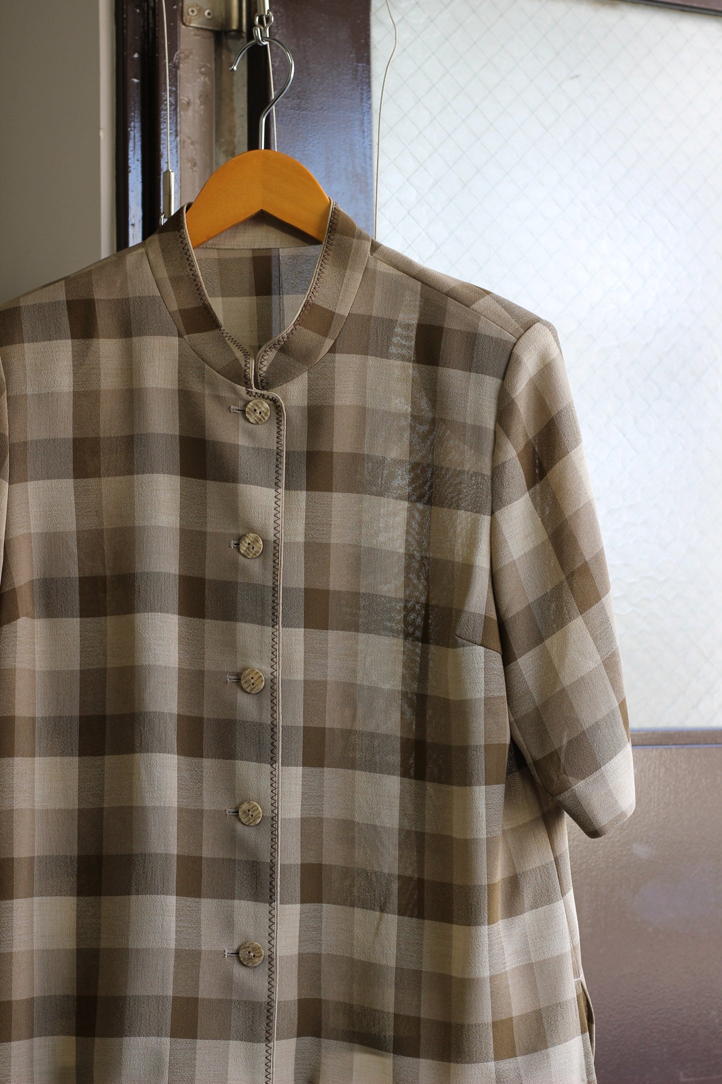 Vintage Check Short Sleeve Blouse x5点