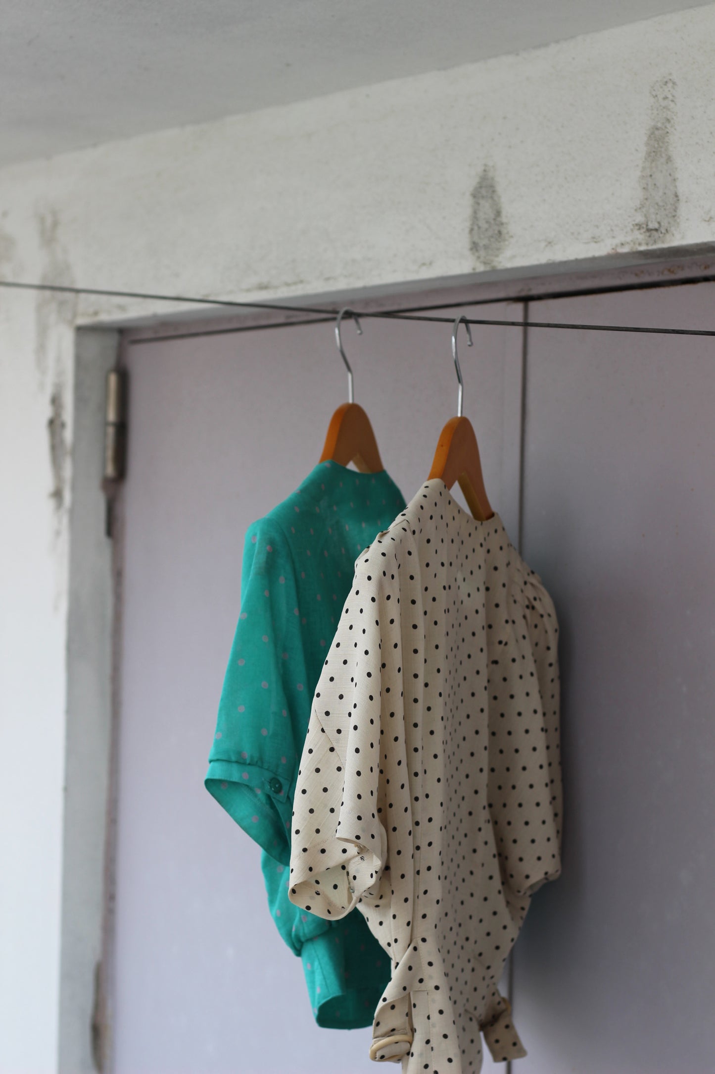 Vintage Dot Short Sleeve Blouse x6点
