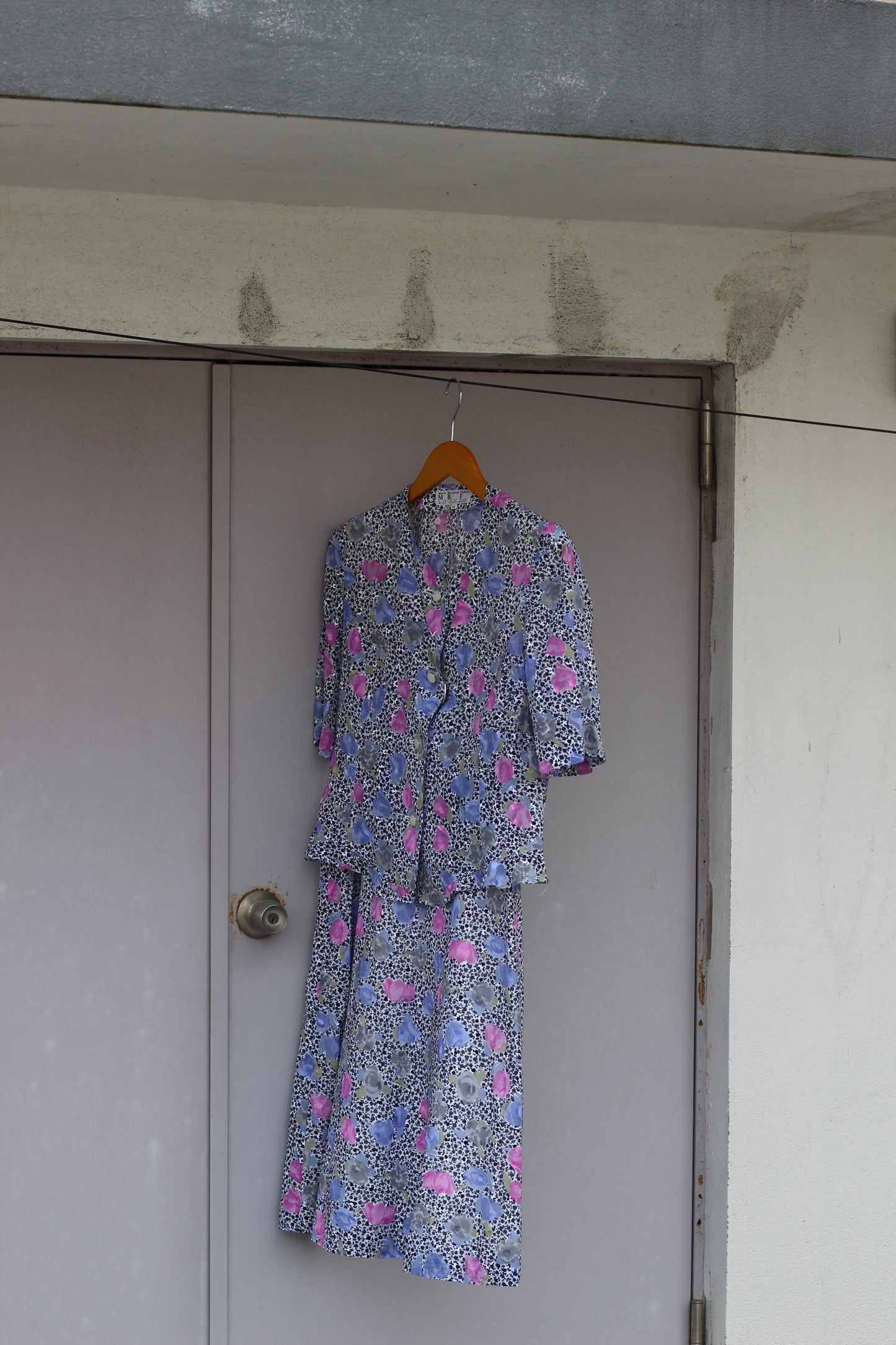 Vintage Flower Short Sleeve Setup x6点