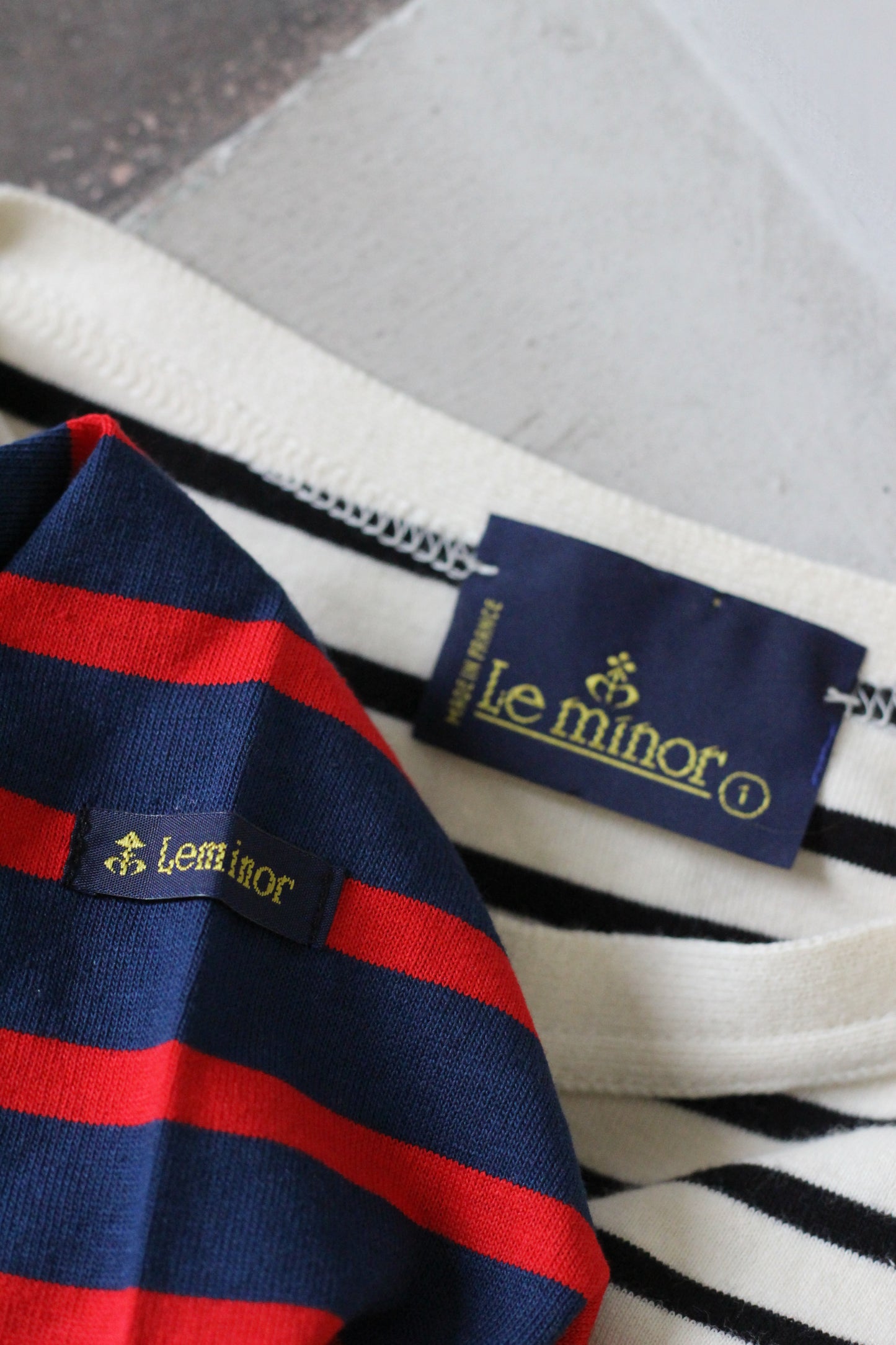 Made In France Le minor Stripe Cut & Sew Top x2点