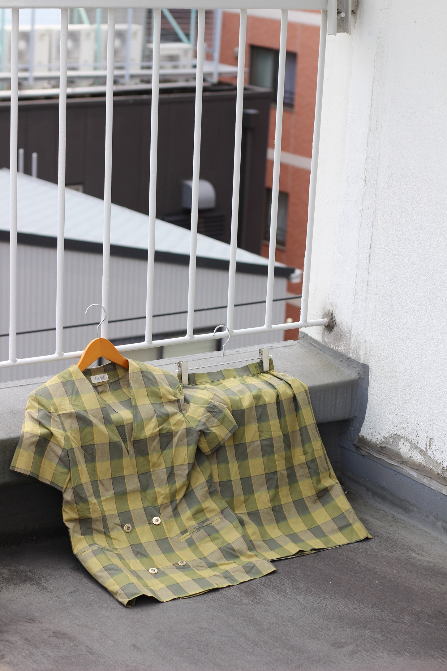 Vintage Check Short Sleeve Setup x3点