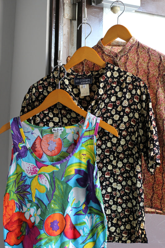 Vintage Women's Made In Italy Floral Design Top x6点