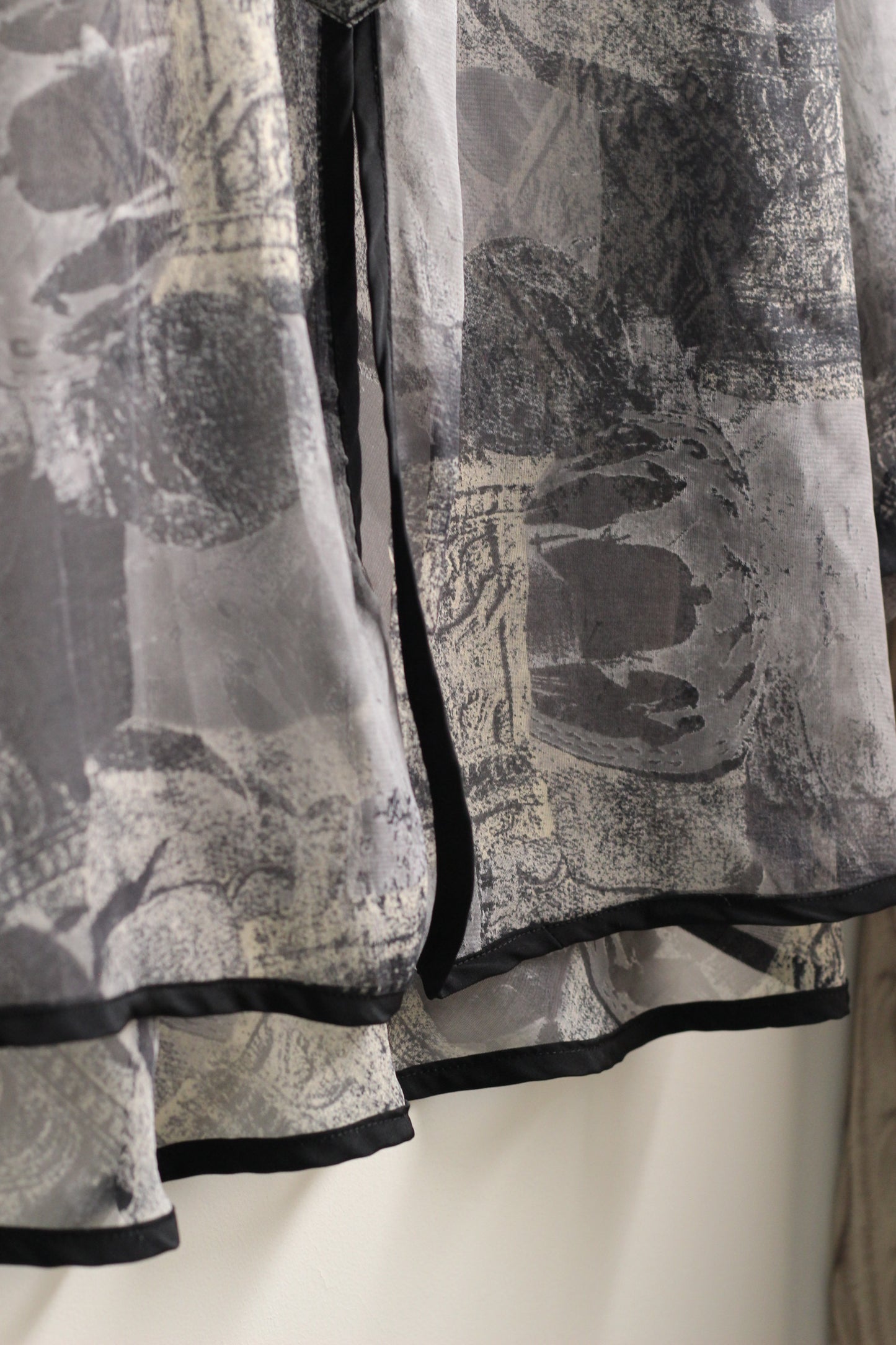 Vintage Sheer Design Long Sleeve Blouse x3点