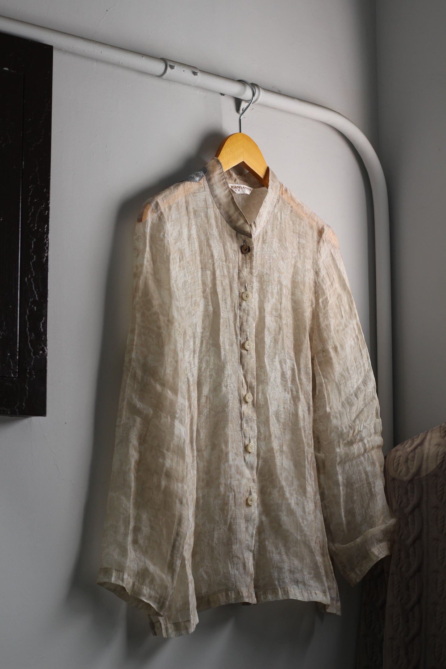 Vintage Sheer Design Long Sleeve Blouse x3点