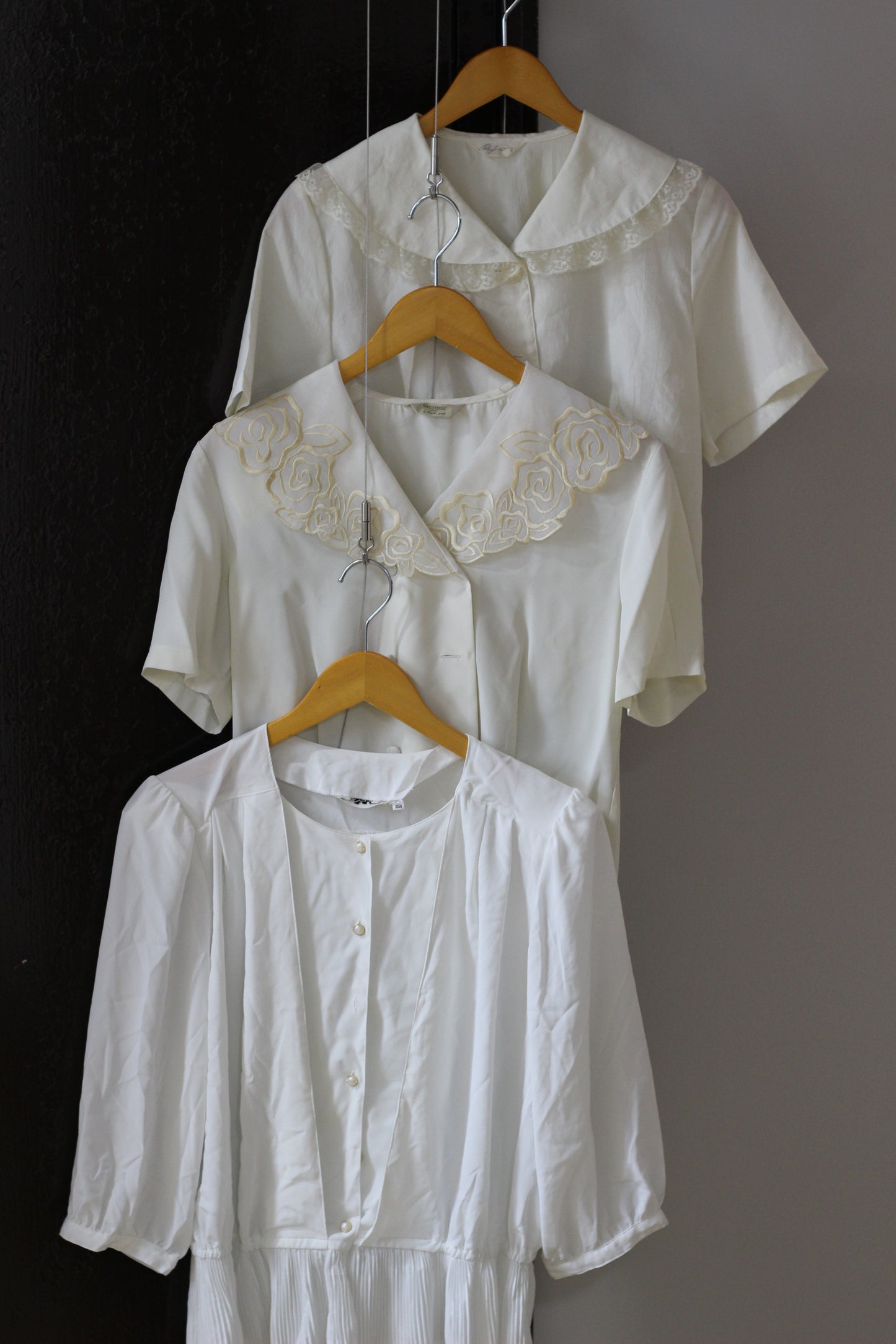 Vintage White Short Sleeve Blouse x6点