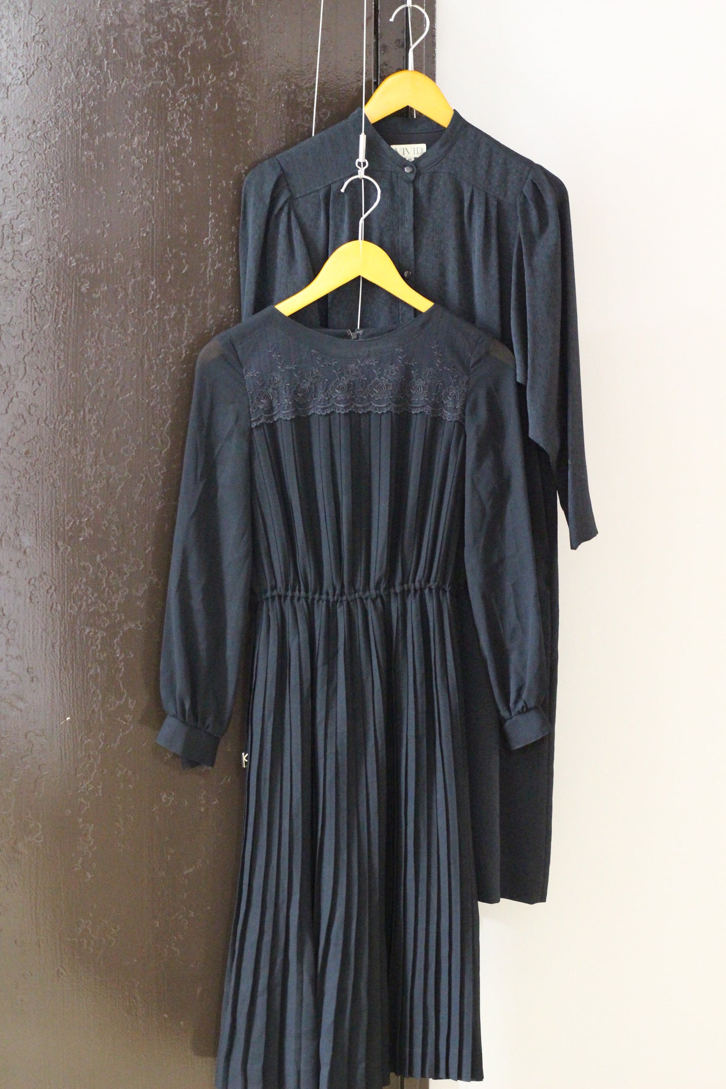 Vintage Black Long Sleeve One-Piece x5点