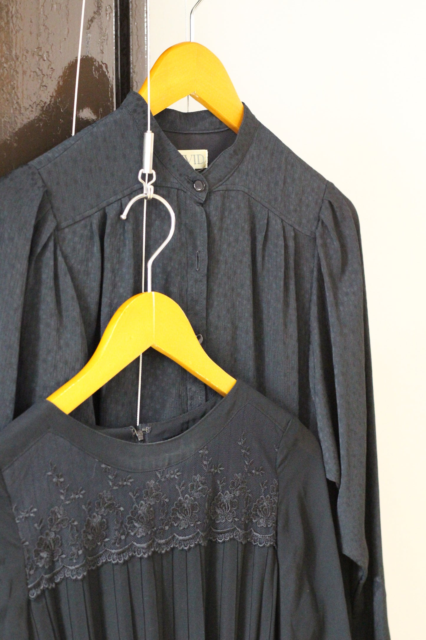 Vintage Black Long Sleeve One-Piece x5点