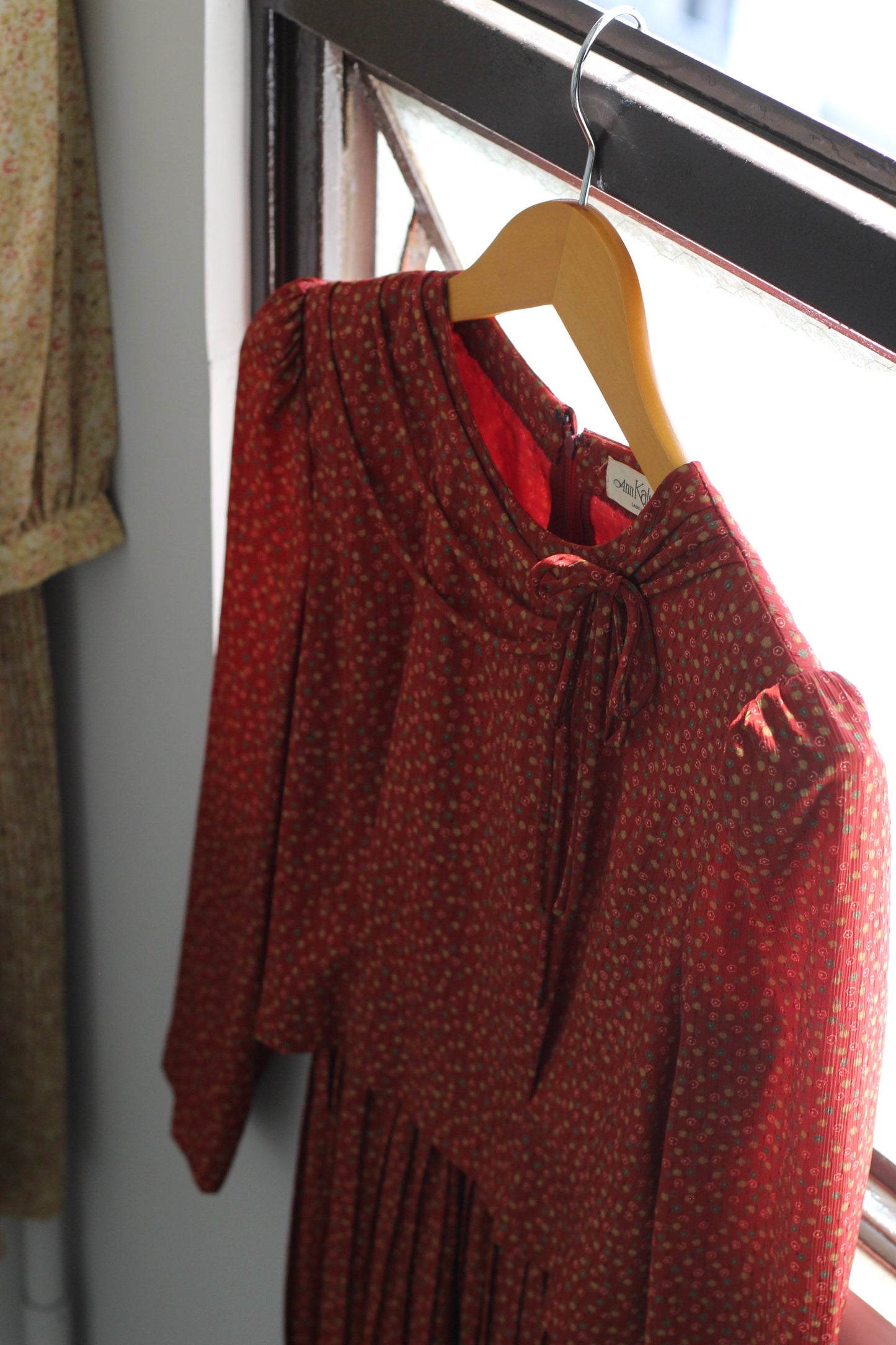 Vintage Small Flower Long Sleeve One-Piece x5点