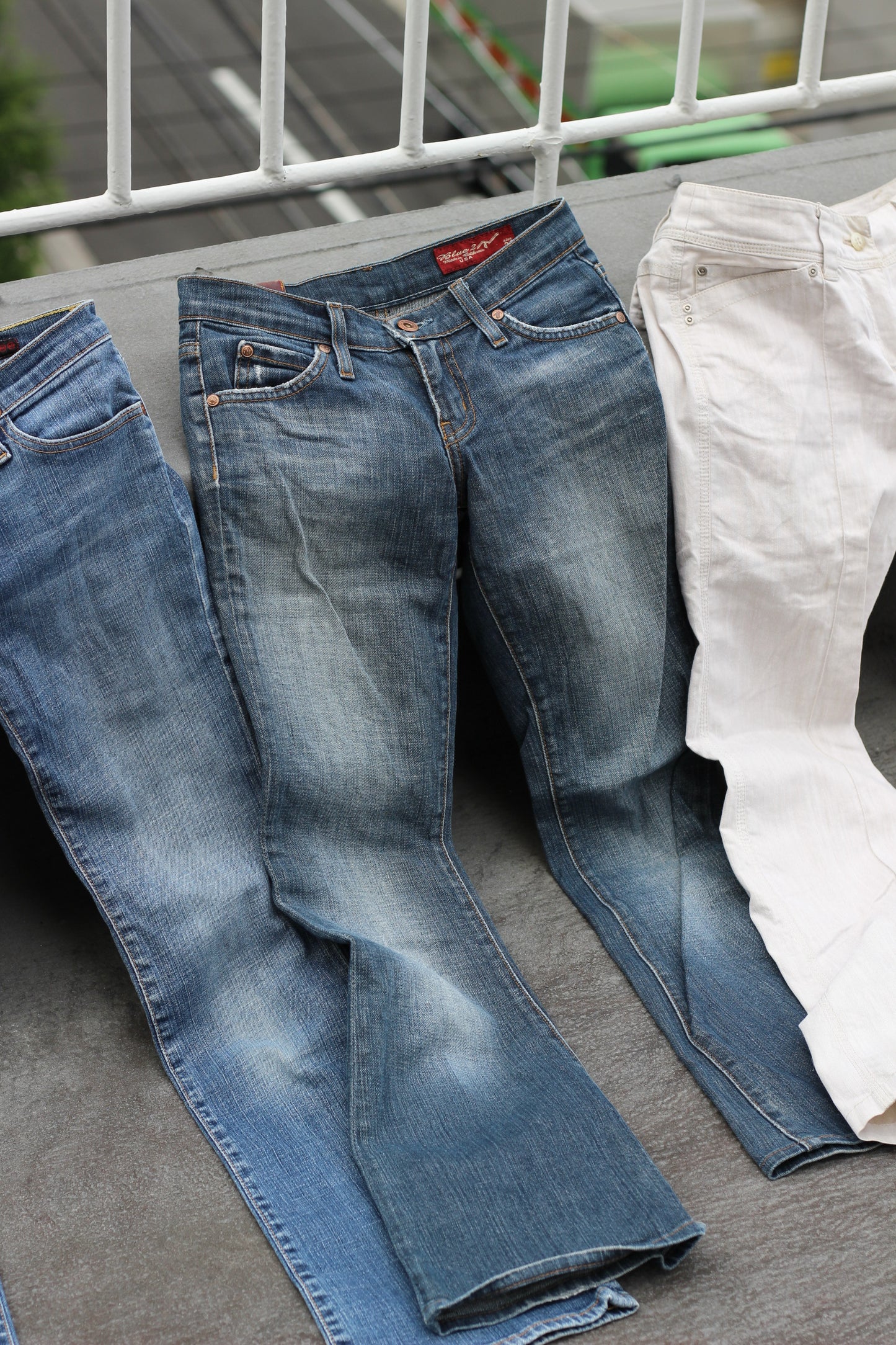 Y2K Women's Flare Denim Pants x3点
