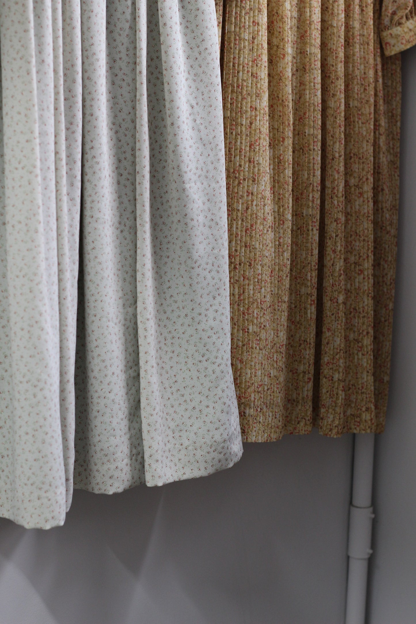 Vintage Small Flower Long Sleeve One-Piece x5点