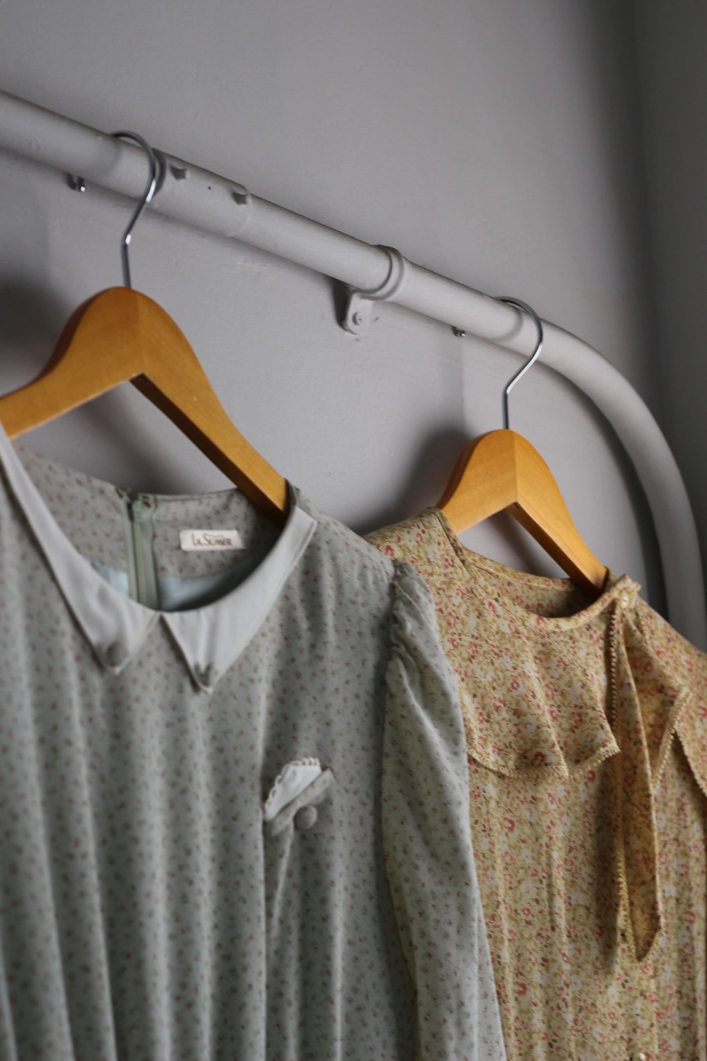 Vintage Small Flower Long Sleeve One-Piece x5点