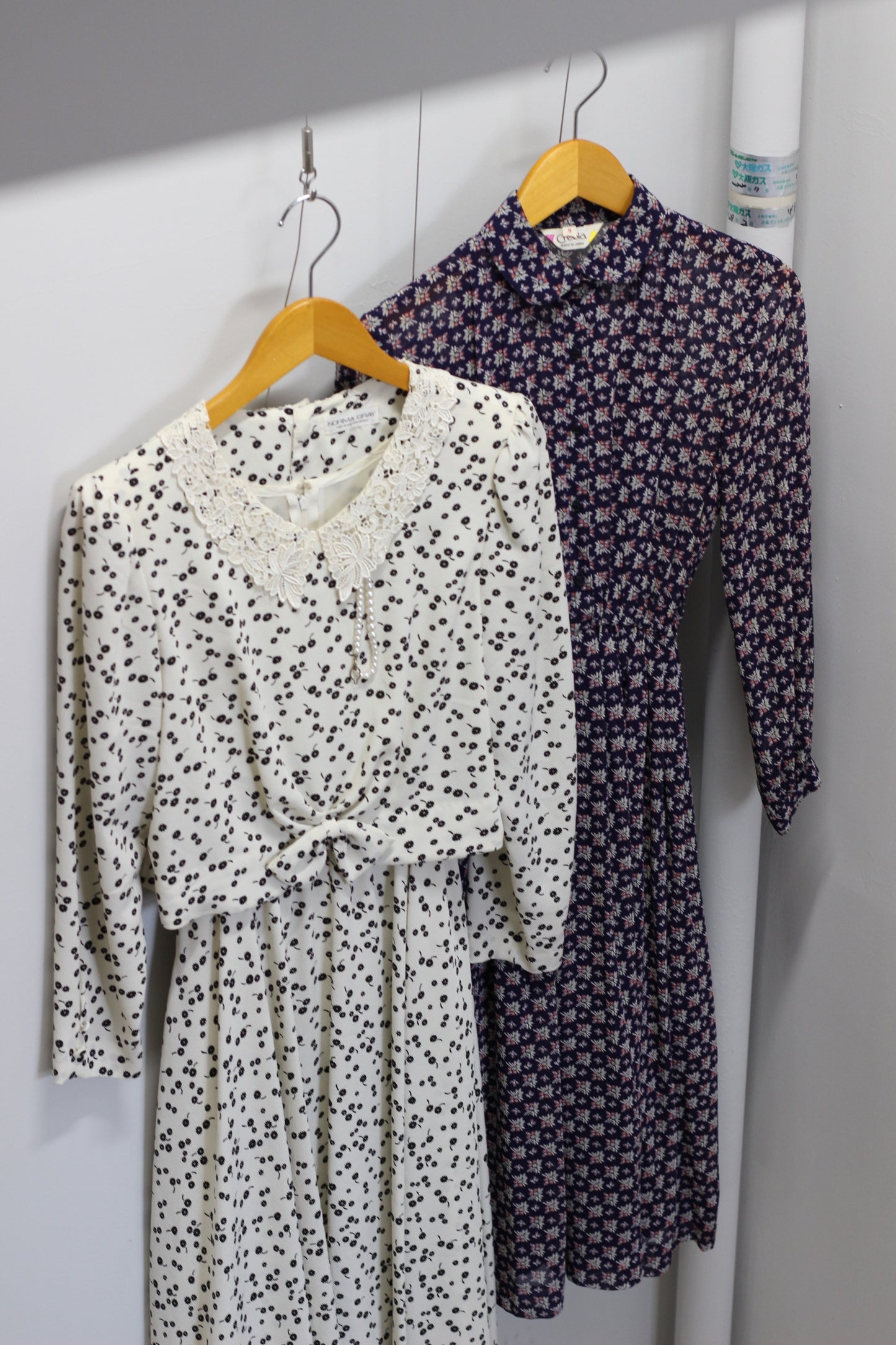 Vintage Small Flower Long Sleeve One-Piece x5点