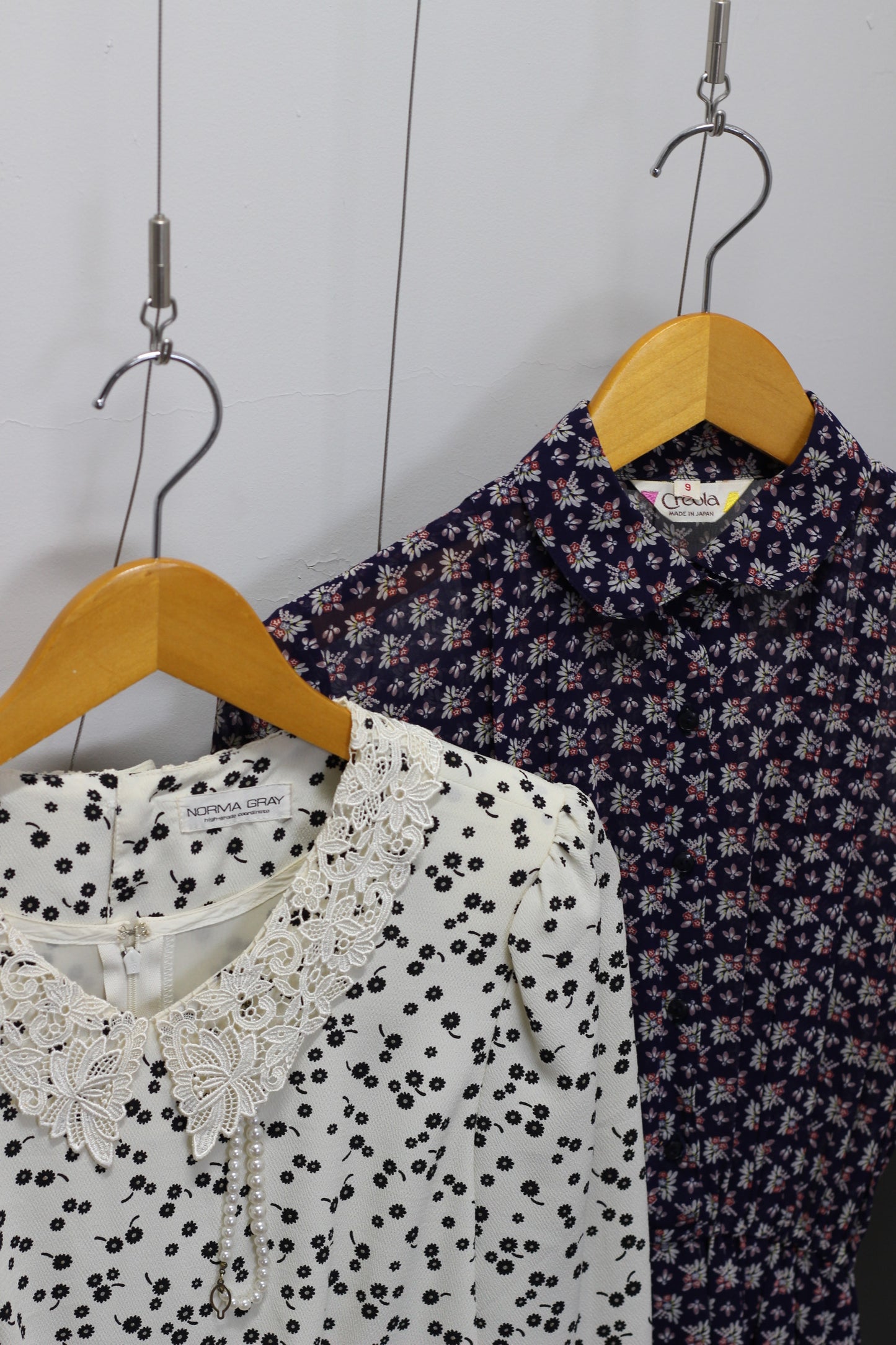 Vintage Small Flower Long Sleeve One-Piece x5点