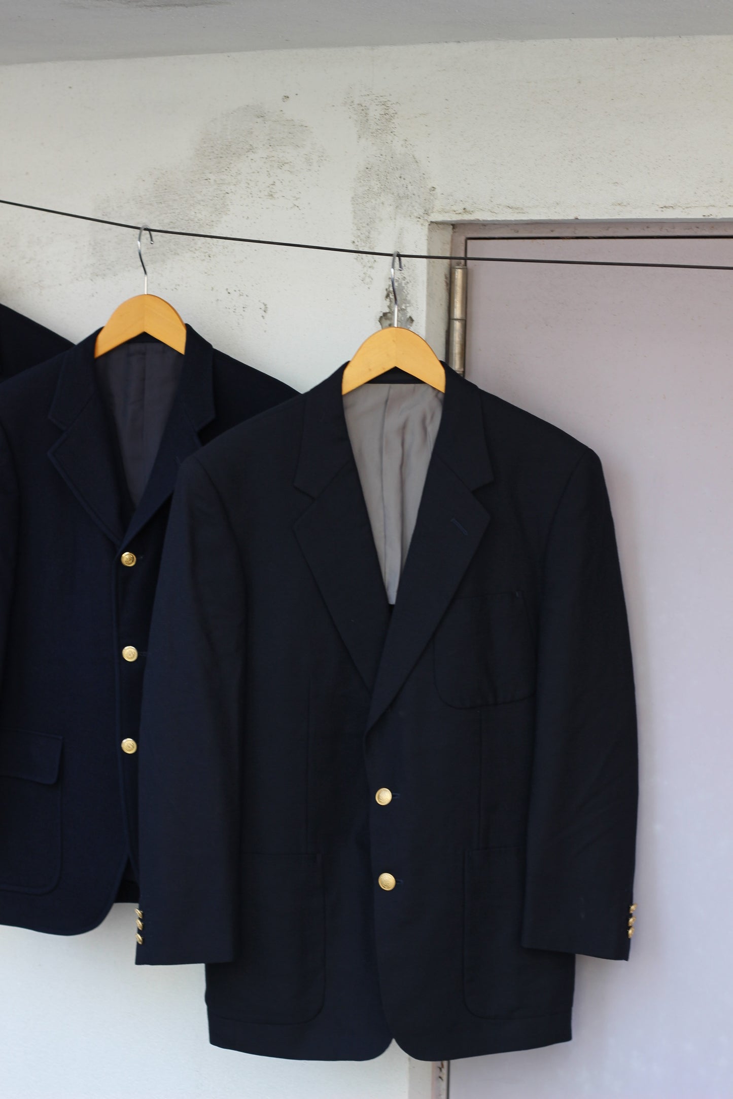 Men's American Traditional Gold Button Navy Blazer x6点