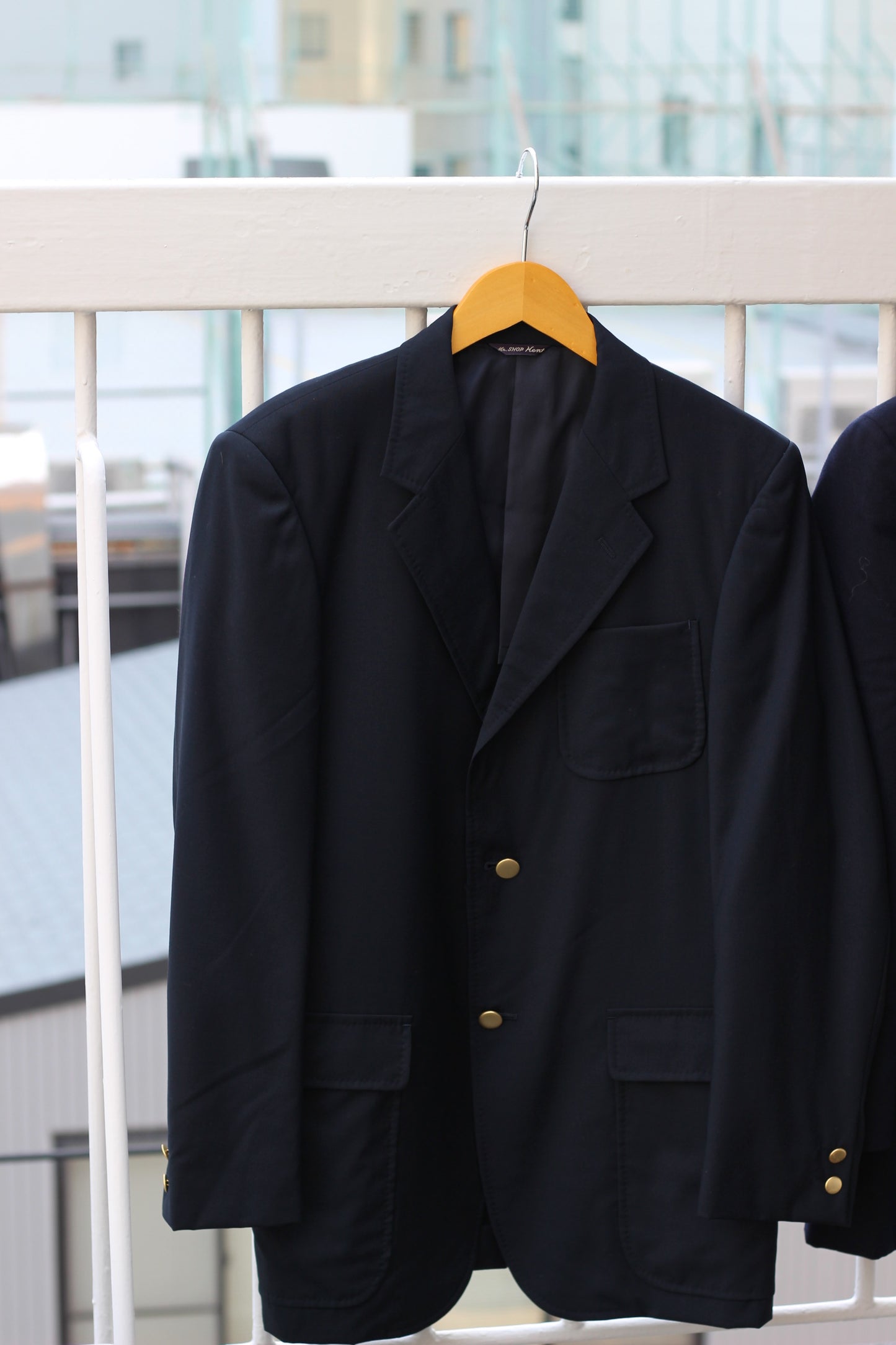 Men's American Traditional Gold Button Navy Blazer x6点