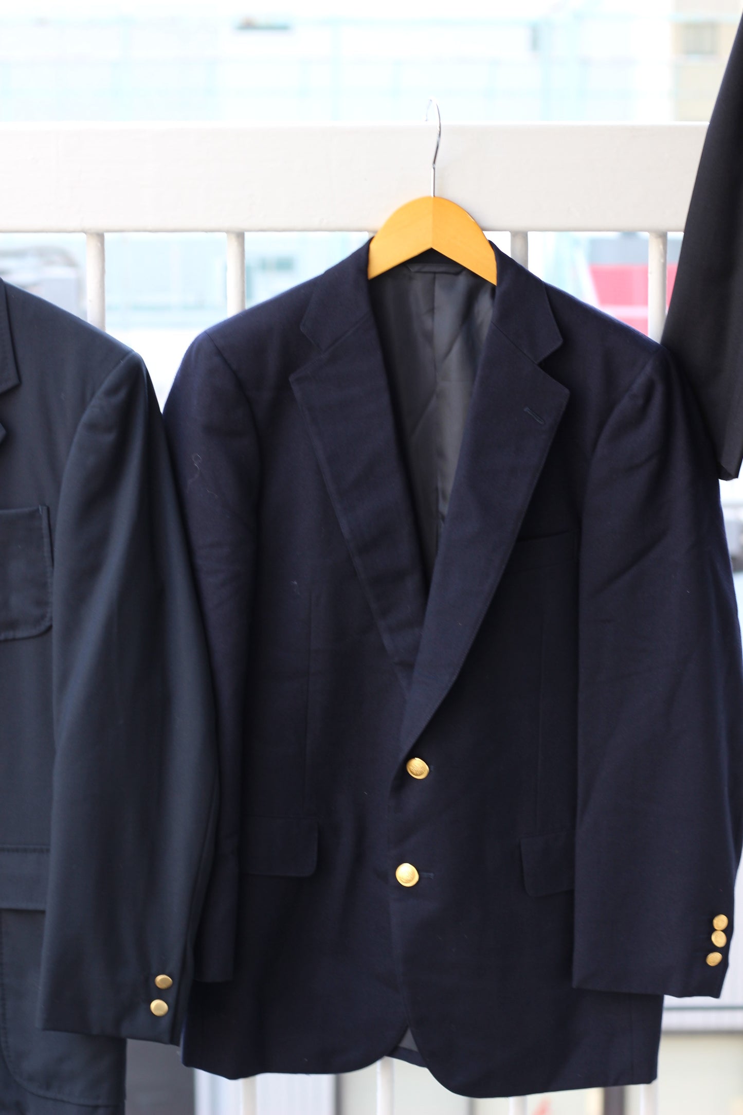 Men's American Traditional Gold Button Navy Blazer x6点