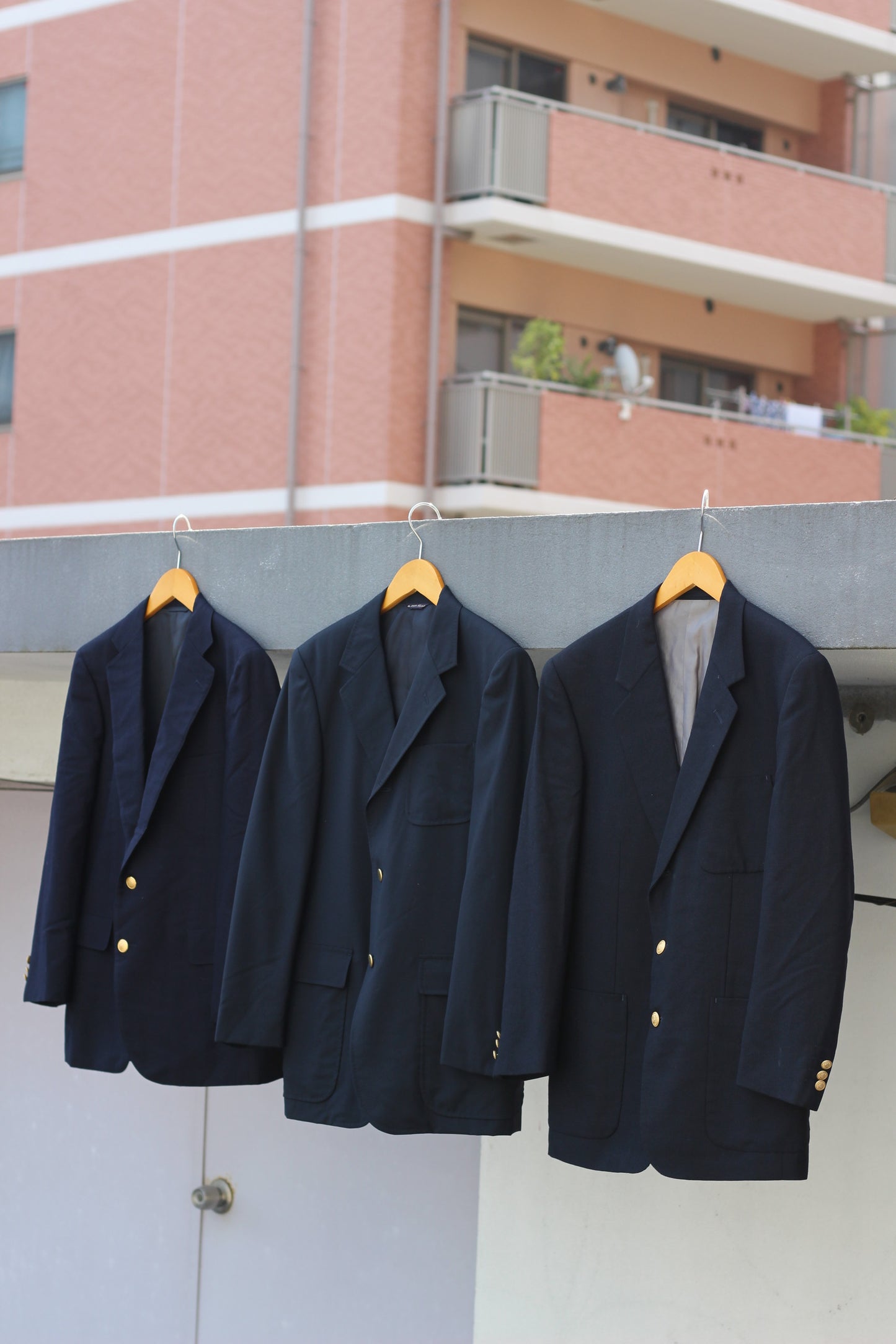 Men's American Traditional Gold Button Navy Blazer x6点