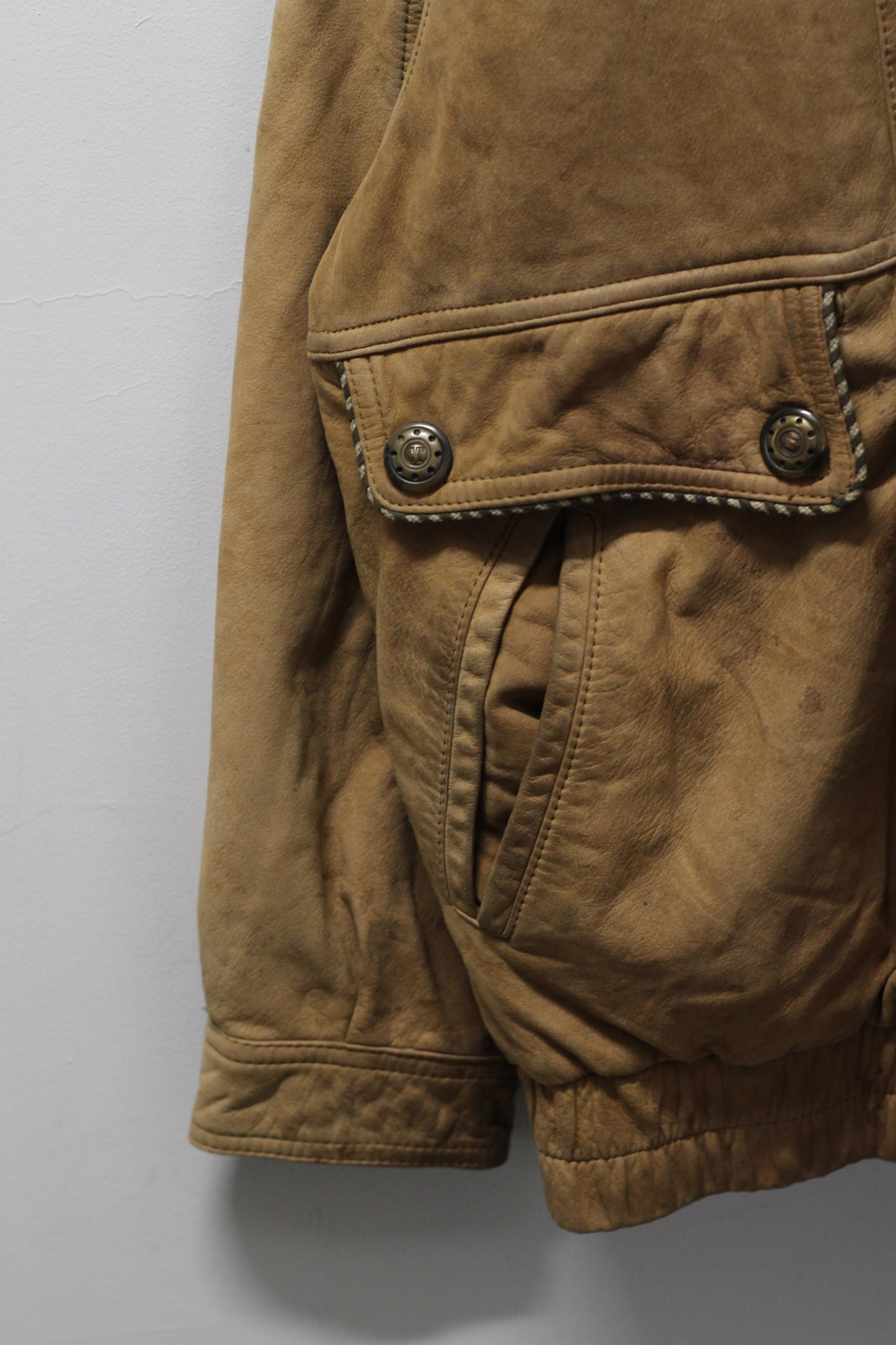 Men's Vintage Processed Leather Short Jacket x2点