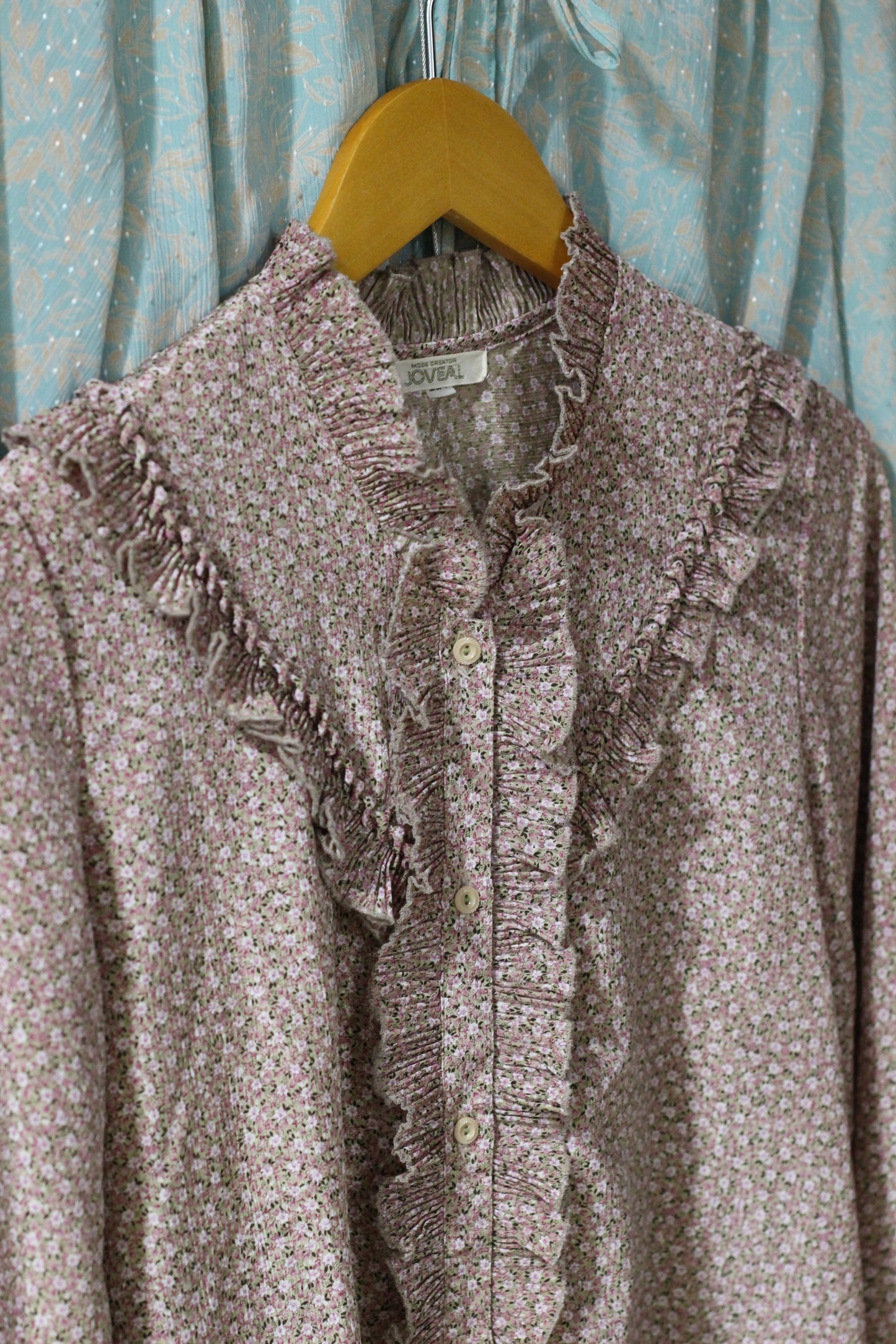Vintage Small Flower Long Sleeve Blouse x4点