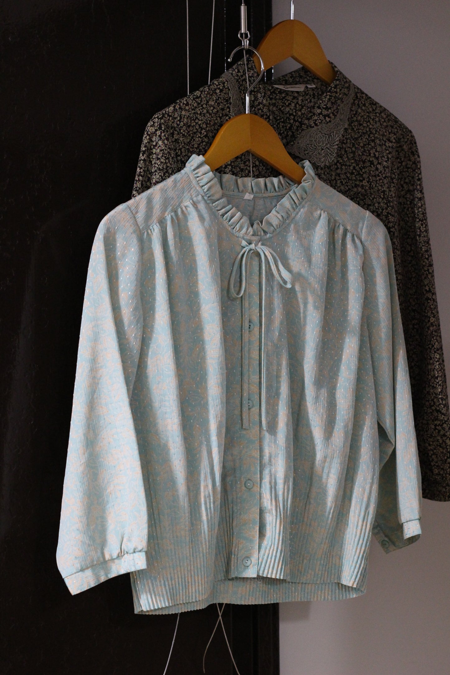 Vintage Small Flower Long Sleeve Blouse x4点