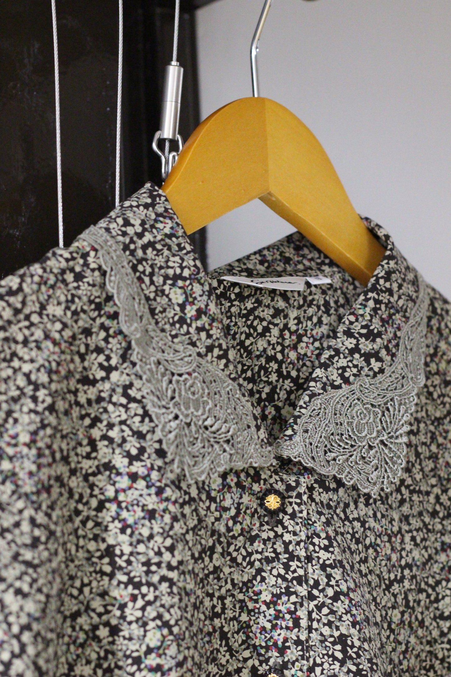 Vintage Small Flower Long Sleeve Blouse x4点