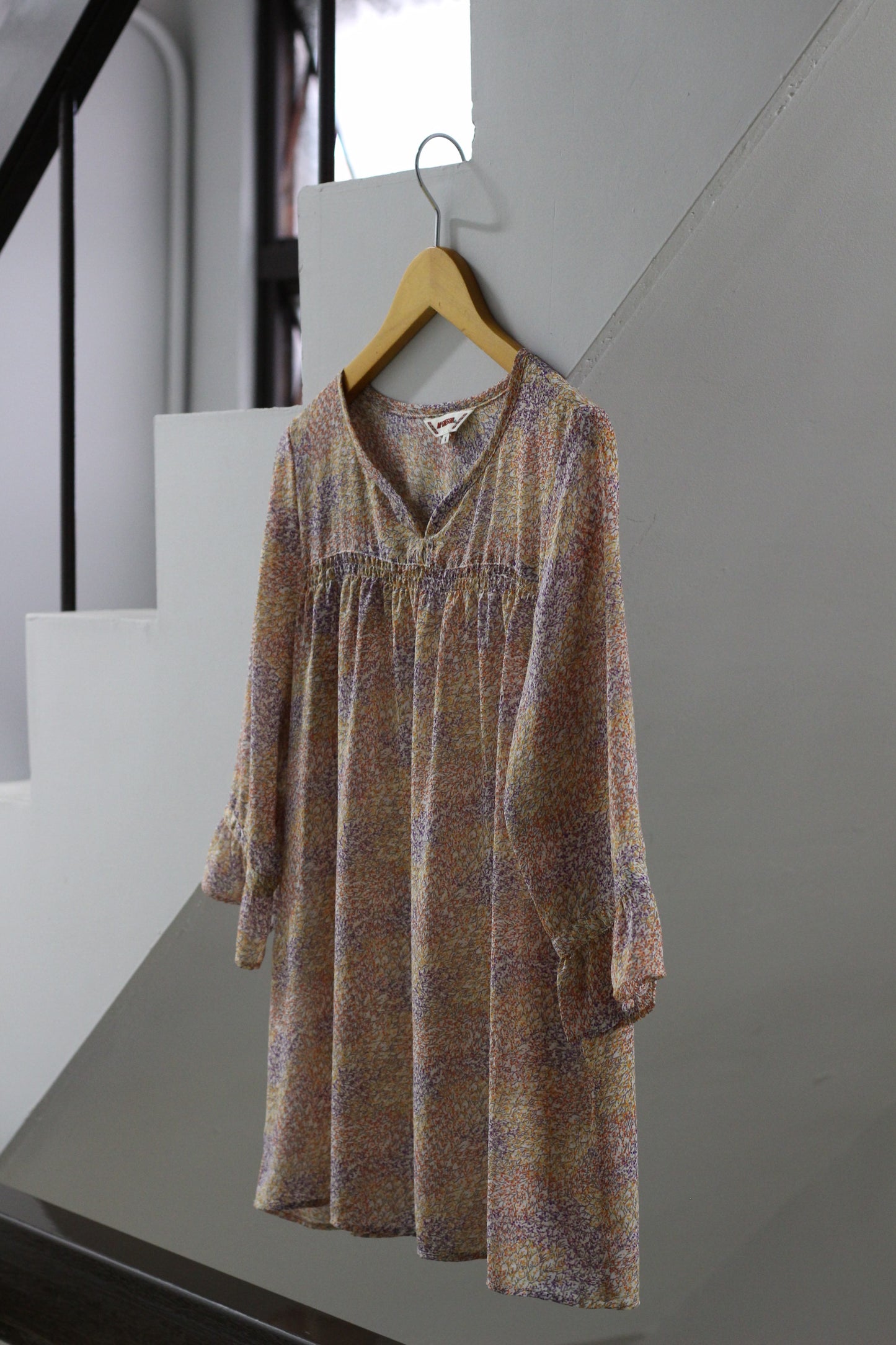 Vintage Small Flower Long Sleeve Blouse x4点