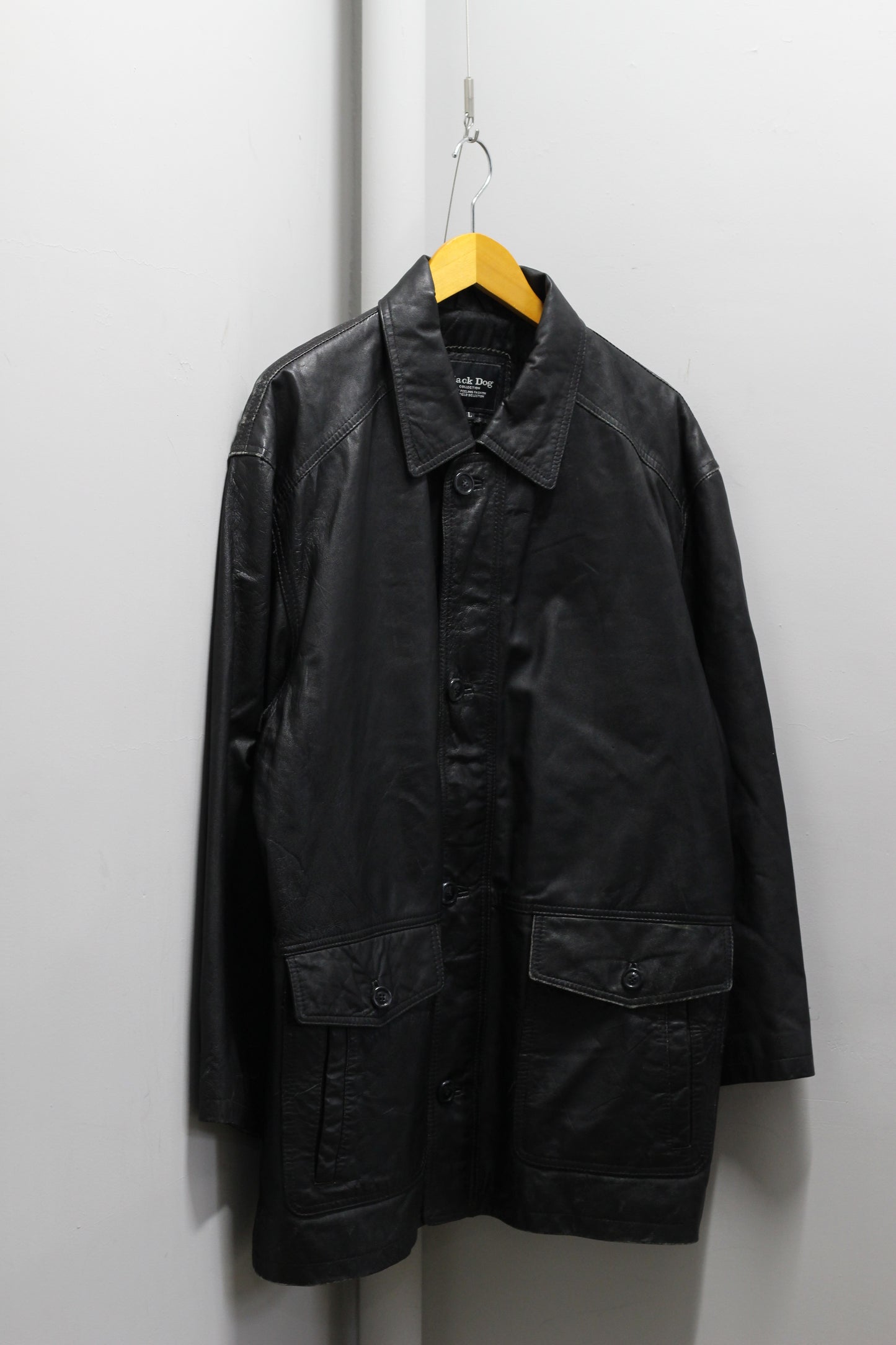 Men's Vintage Utility Leather Jacket x5点