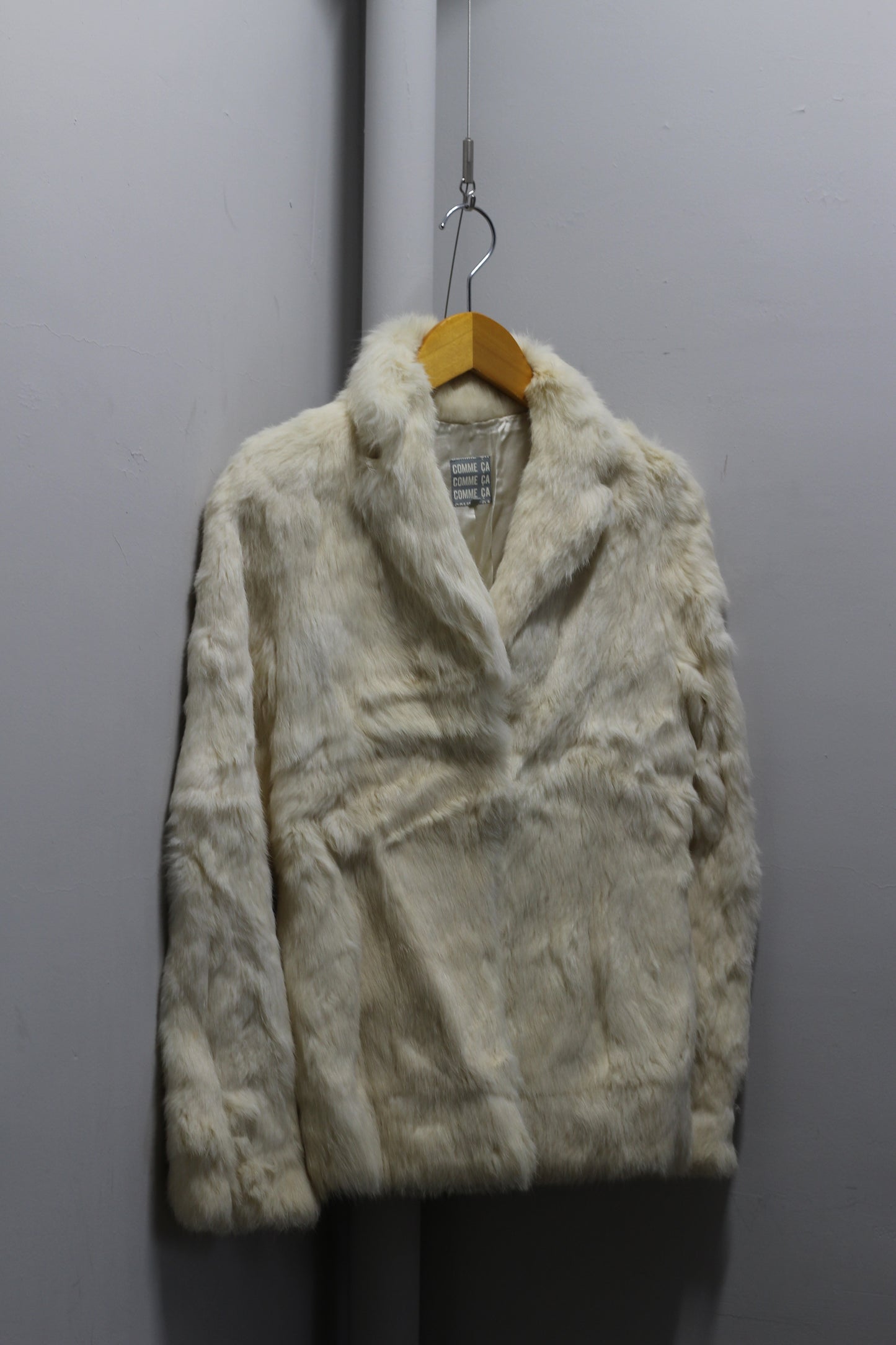Women's Vintage White Rabbit Fur Jacket x2点