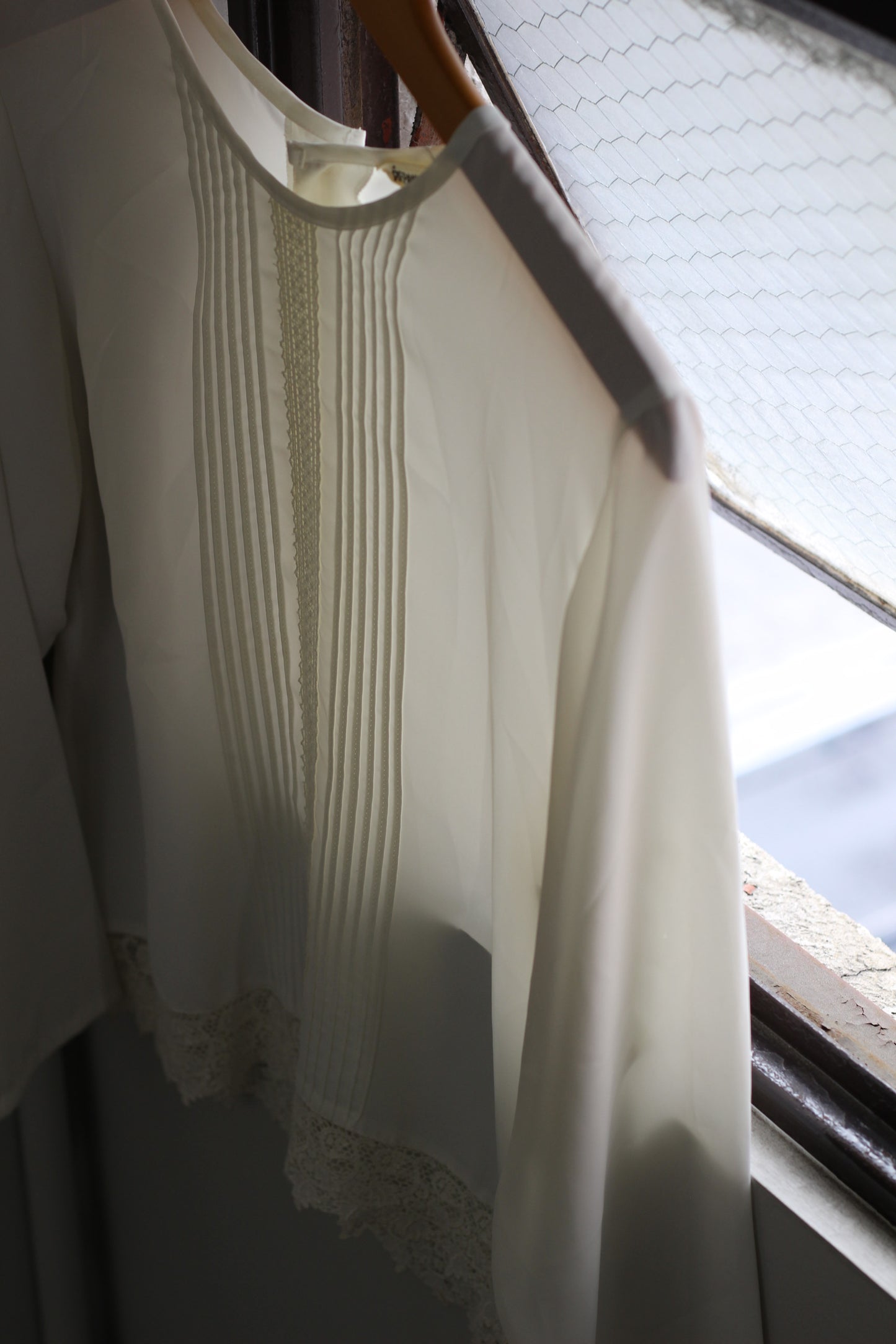 Vintage White Ruffle Lace Long Sleeve Blouse x5点