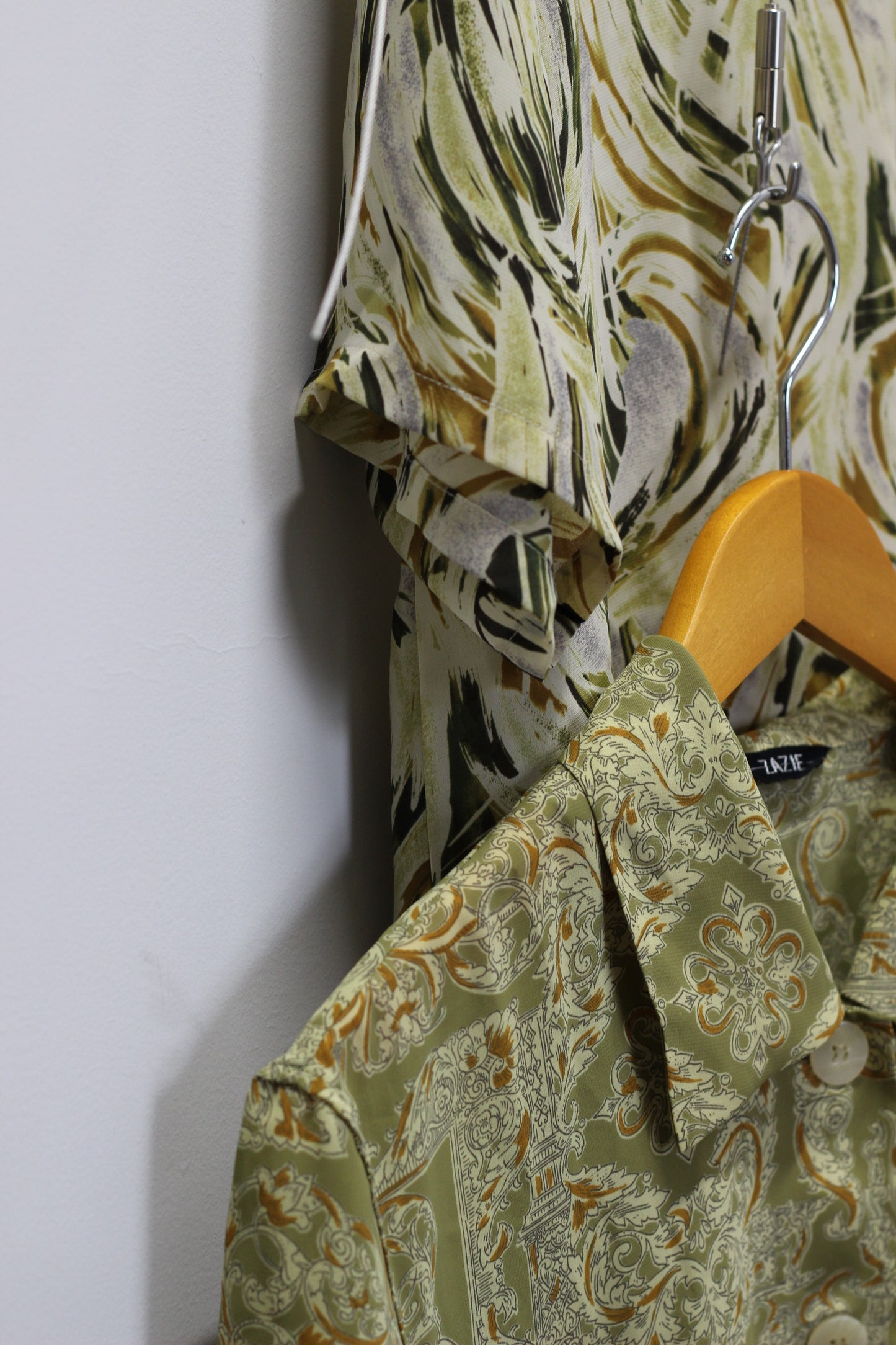 Vintage Green Design Short Sleeve Blouse x4点