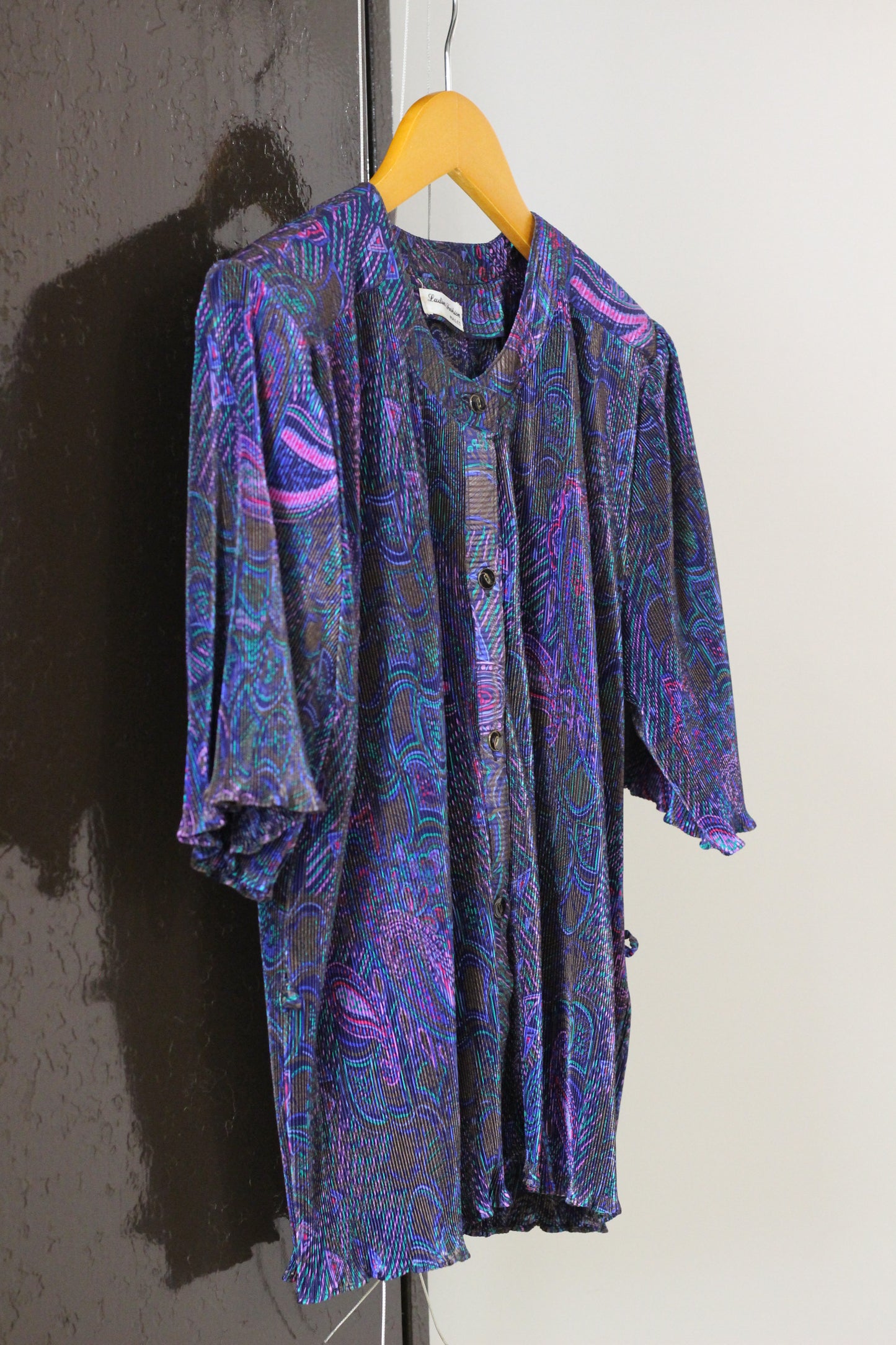 Vintage Blue Design Short Sleeve Blouse x5点
