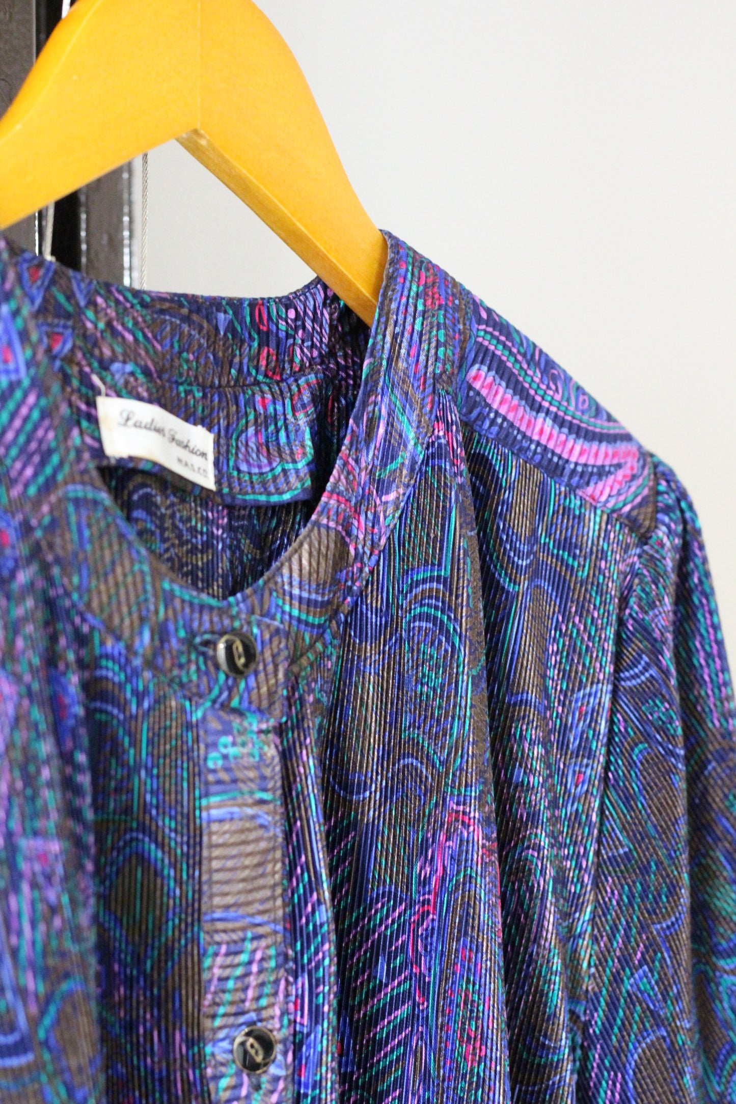 Vintage Blue Design Short Sleeve Blouse x5点