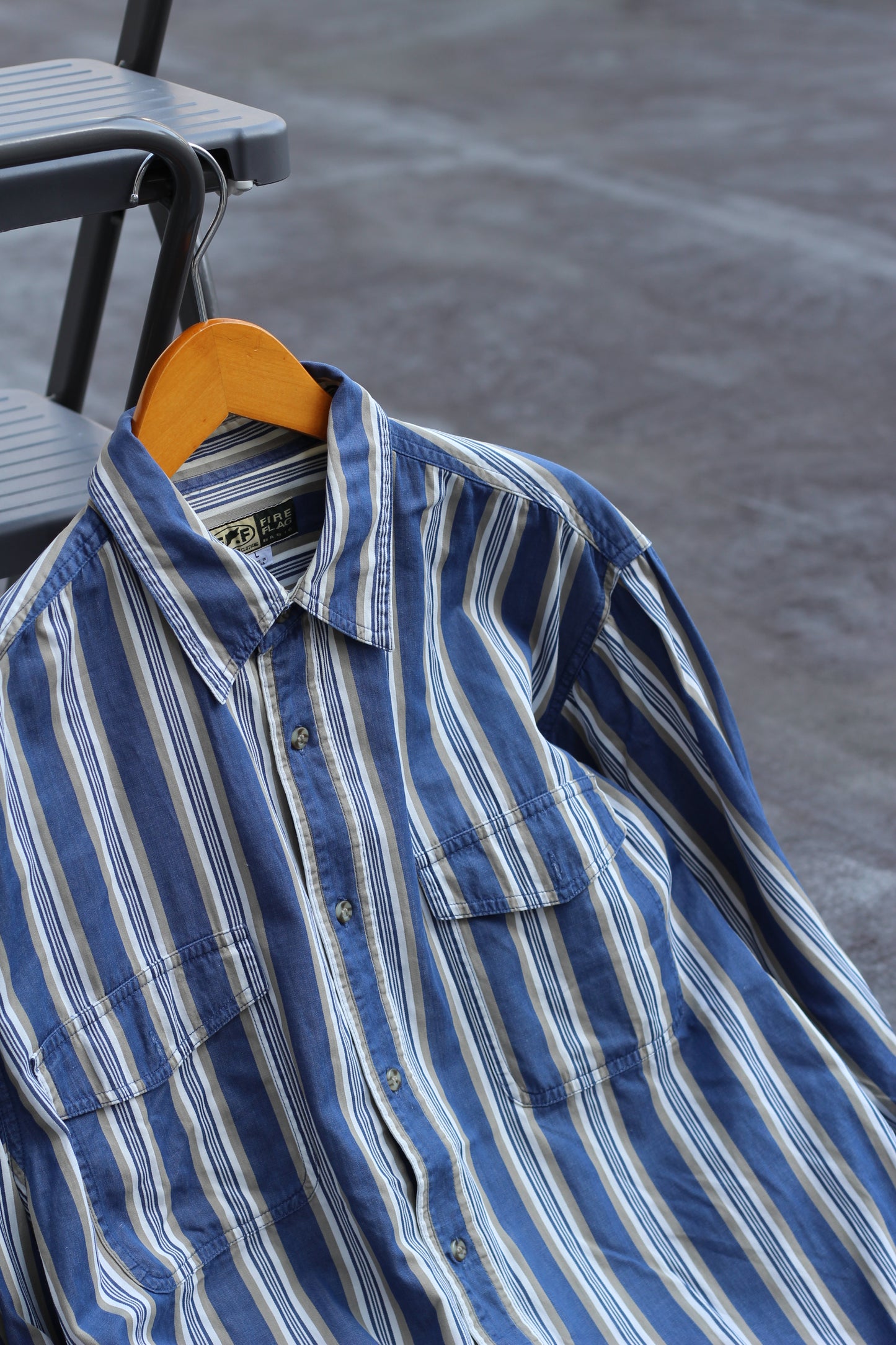 Men’s Vintage Stripe Long Sleeve Shirt x3点
