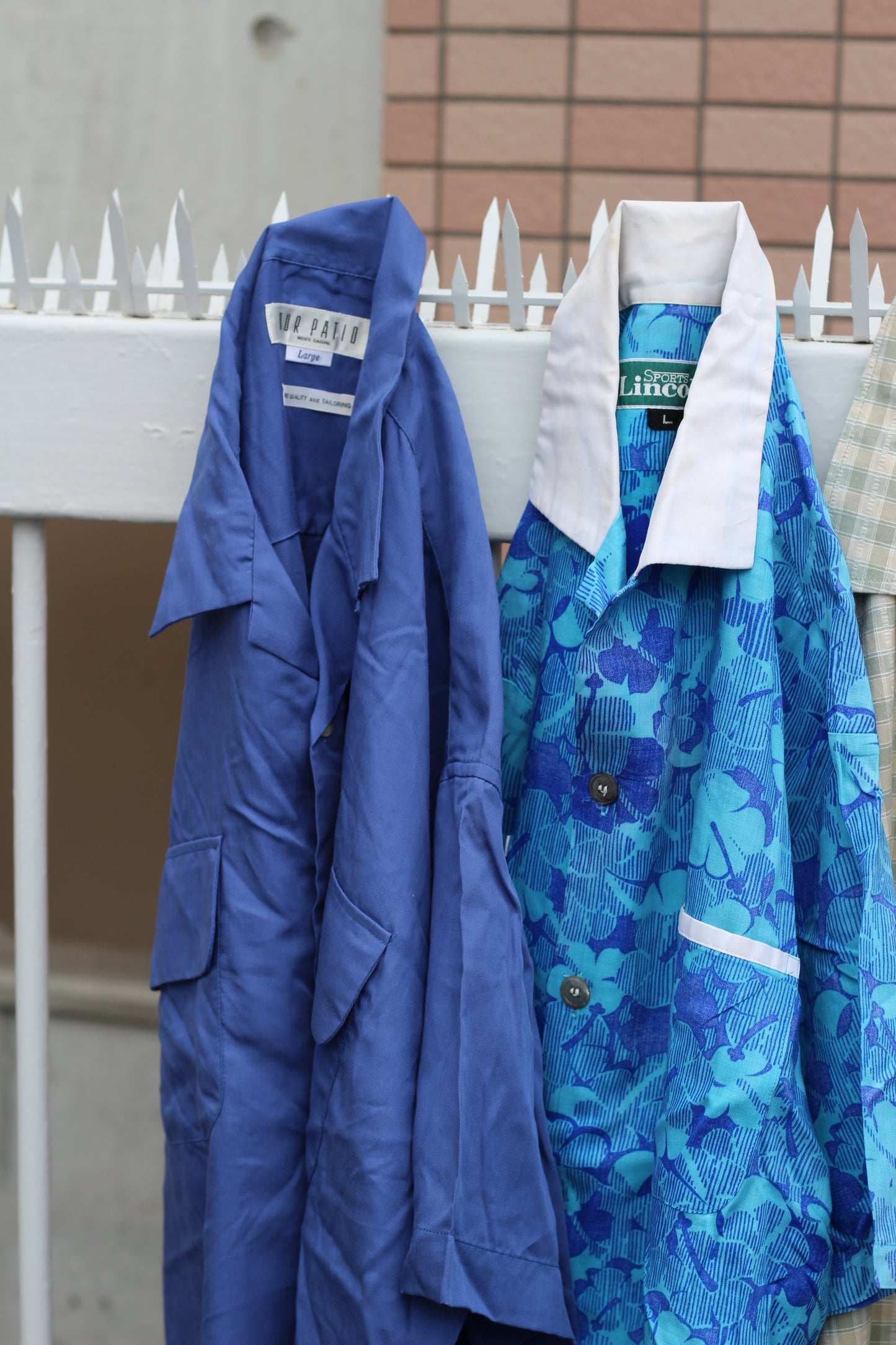 80-90's Men's Vintage Open Collar Short Sleeve Shirt set x3点