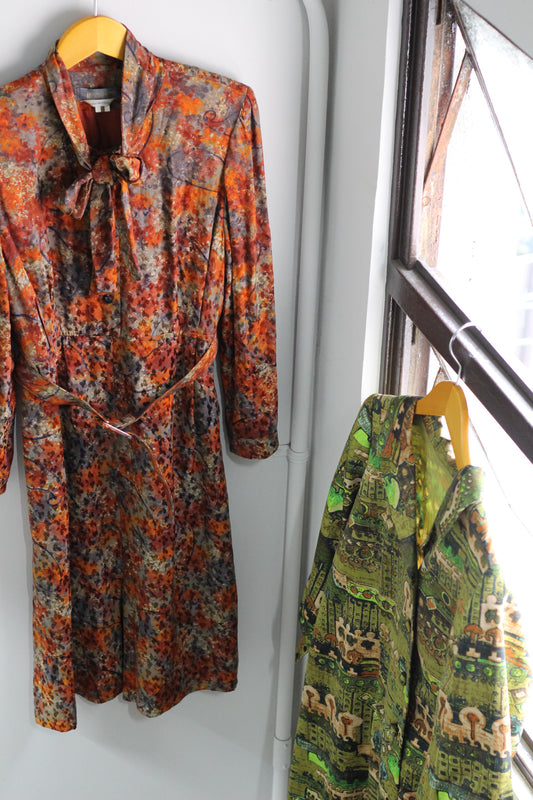 Vintage Design Long Sleeve One-Piece x2点