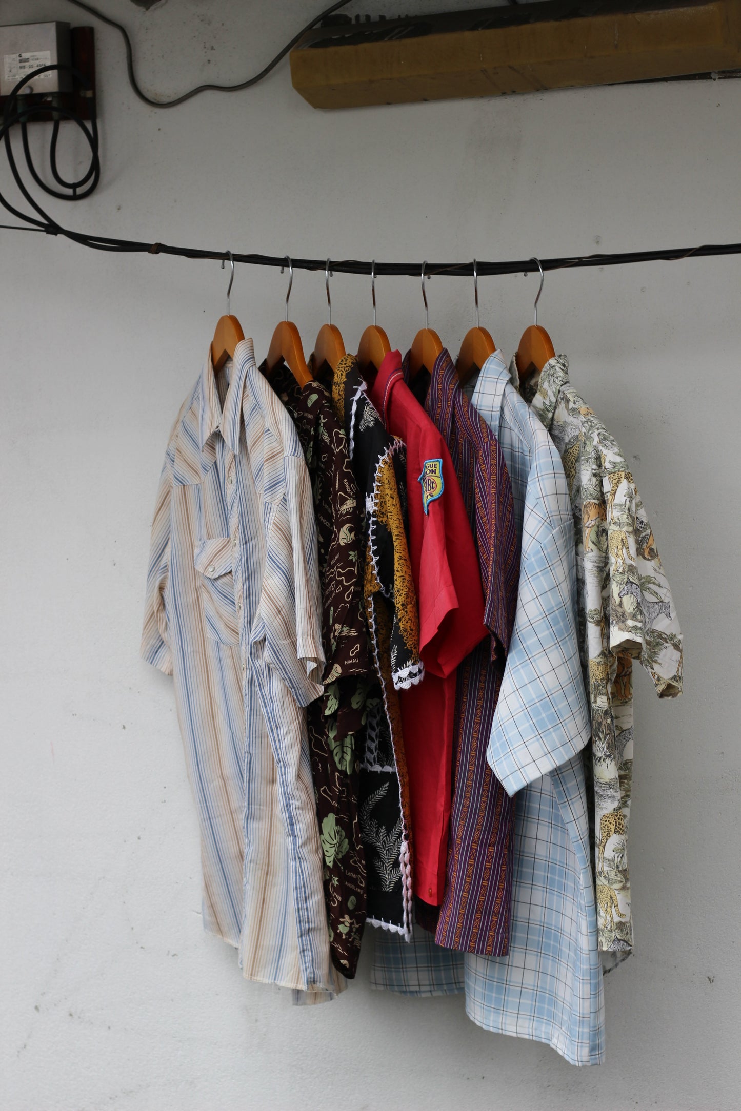 Men's American Style & Vintage Design Short Sleeve Shirt x7点