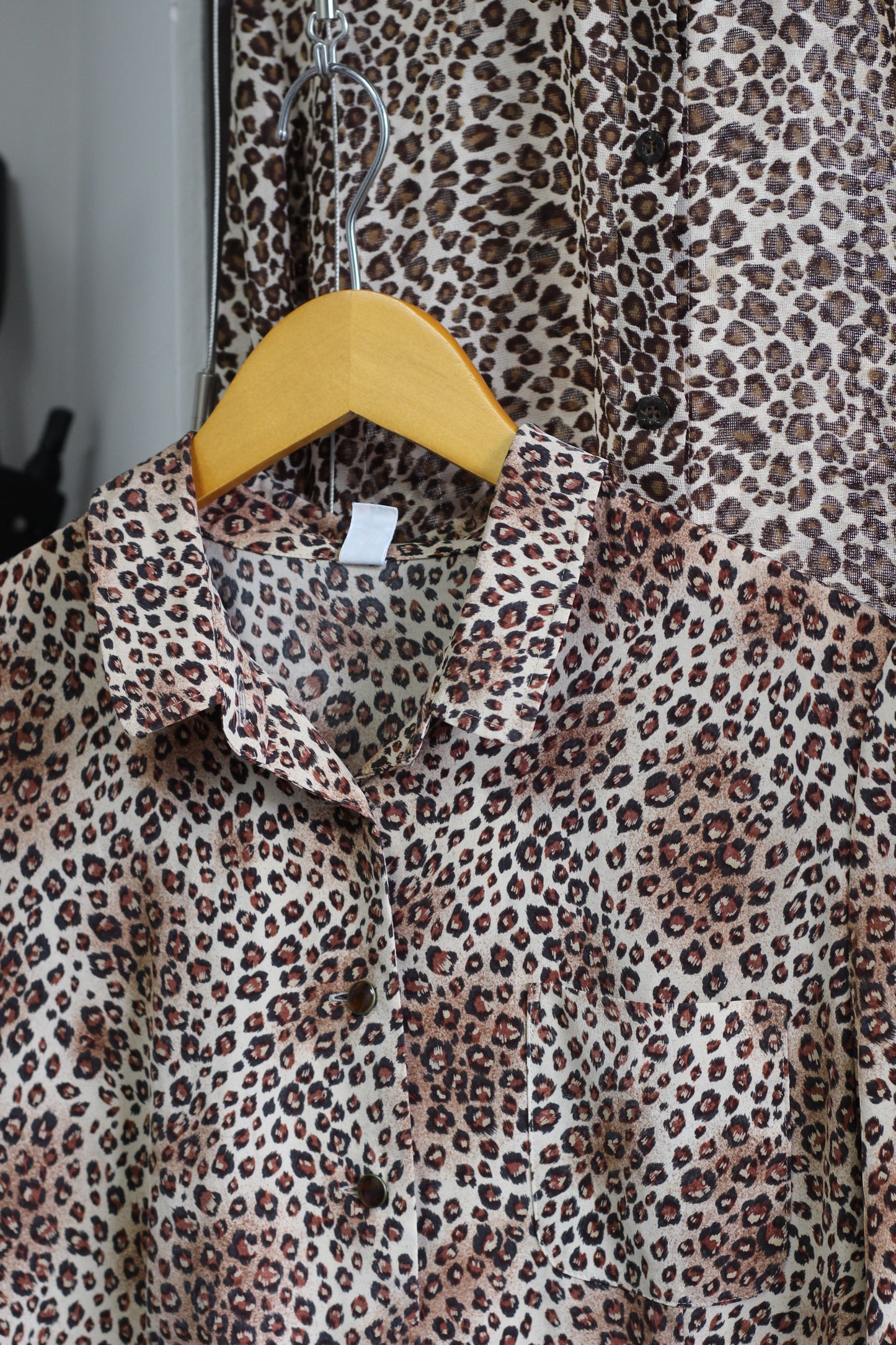 Vintage Leopard Long Sleeve Blouse x4点