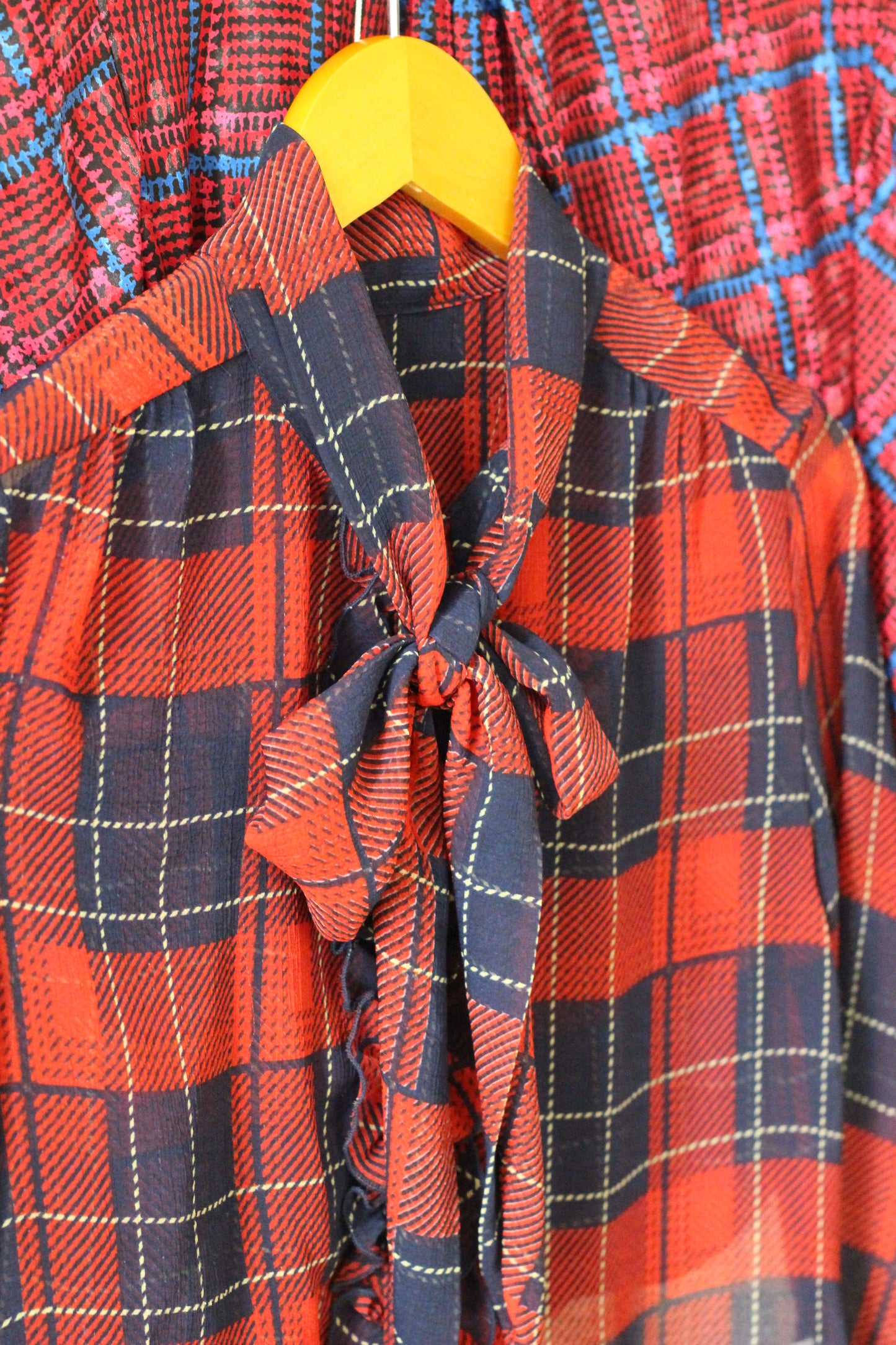 Vintage Check Long Sleeve Blouse x6点