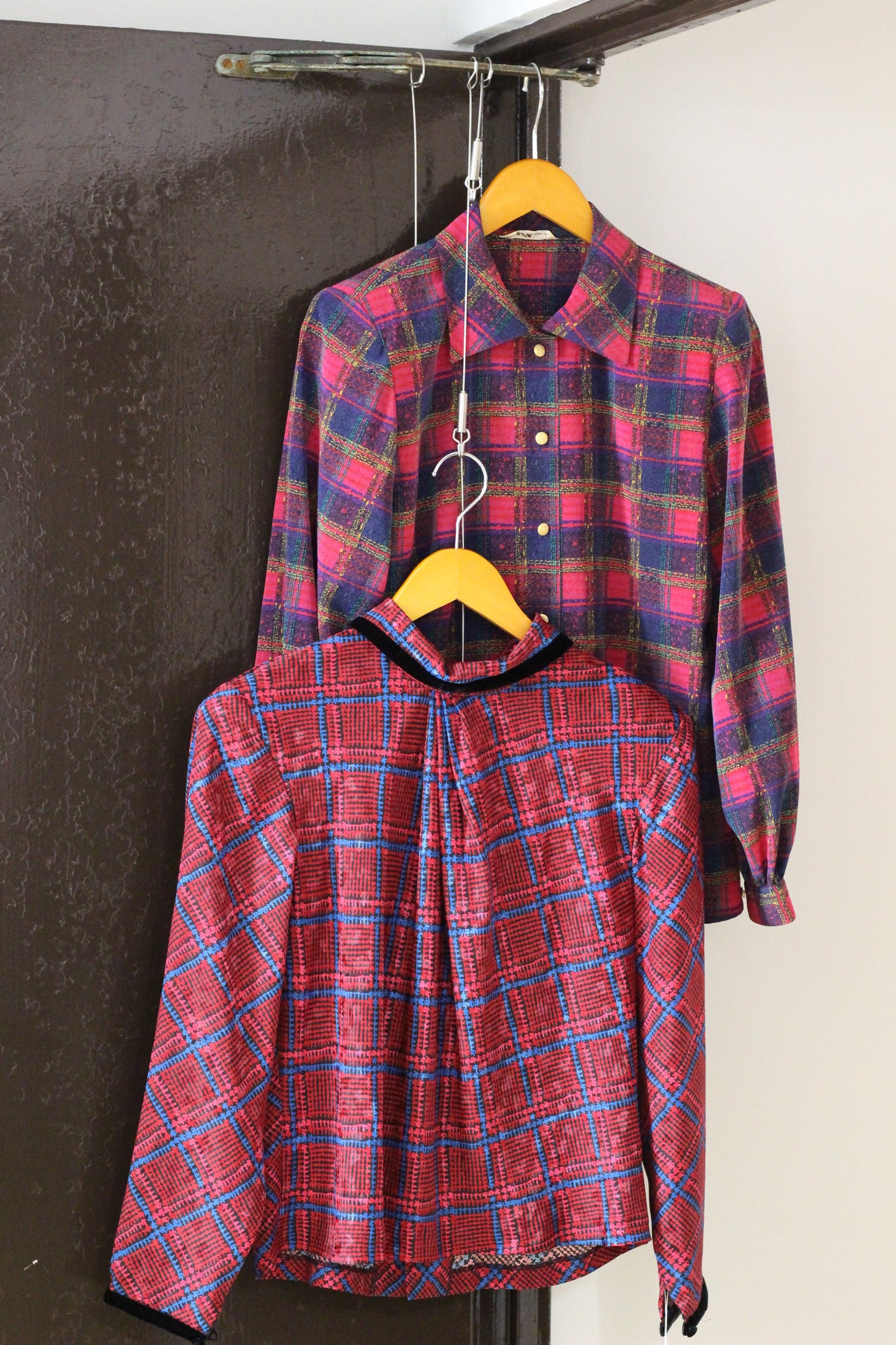 Vintage Check Long Sleeve Blouse x6点