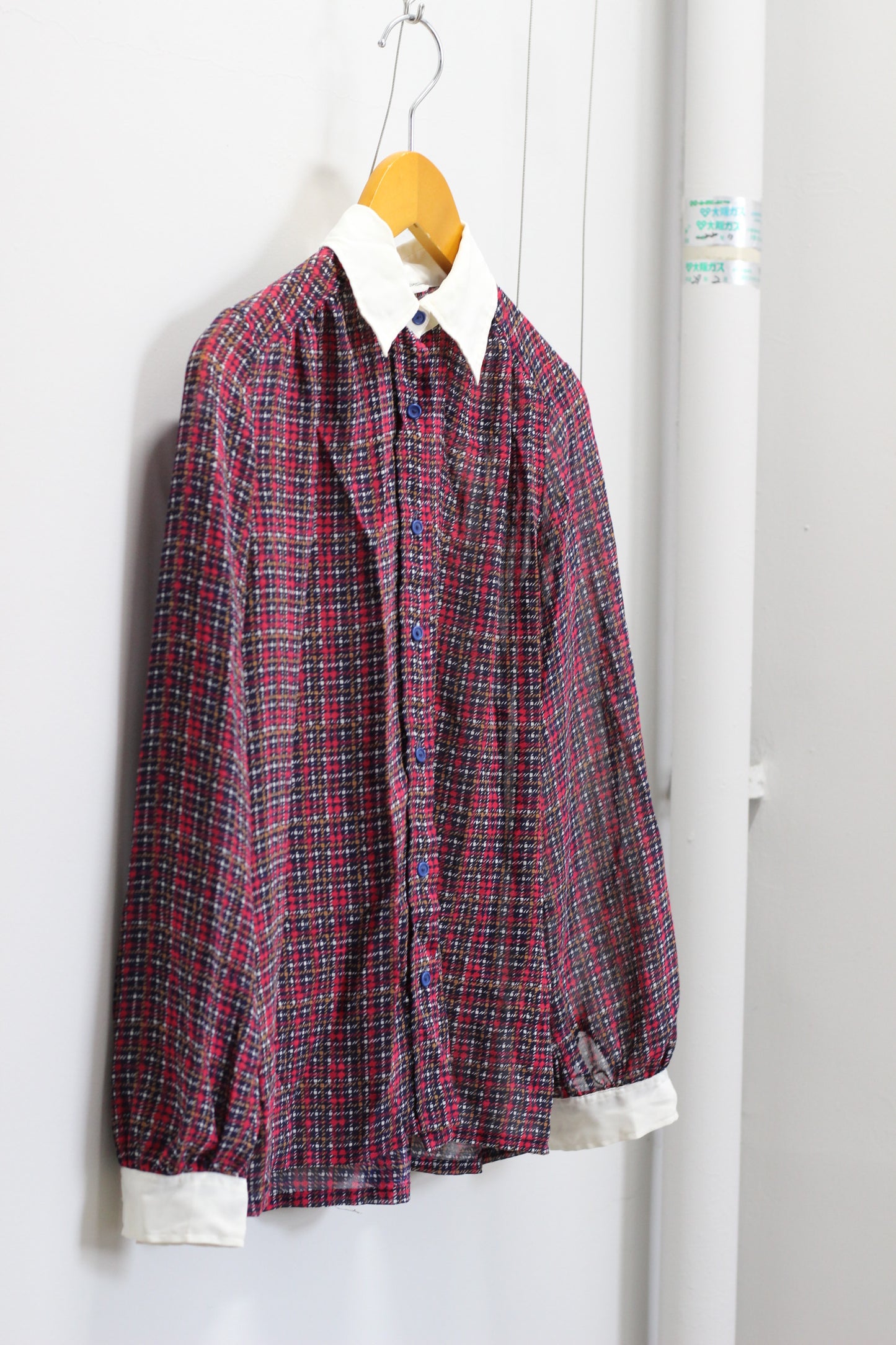 Vintage Check Long Sleeve Blouse x6点