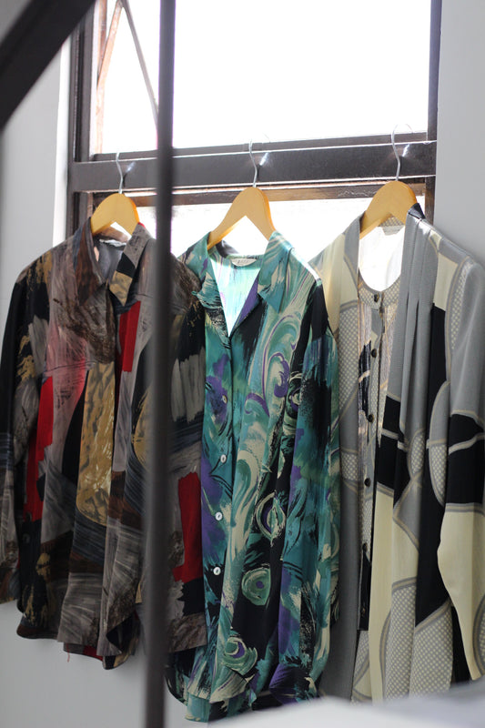 Vintage Oversize Long Sleeve Blouse x5点